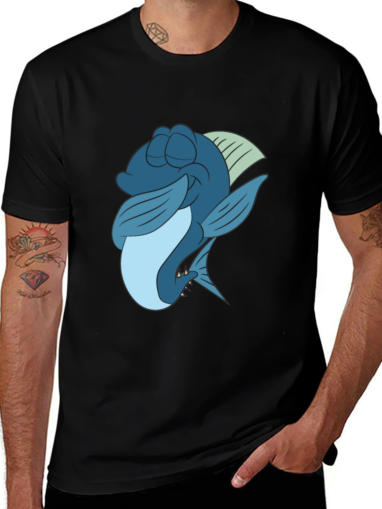 Cartoon Fish Graphic Tee