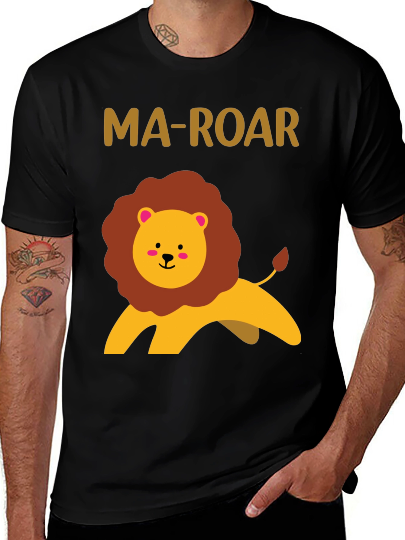 Variant 8 of MA-ROAR Funny Lion Graphic Tee