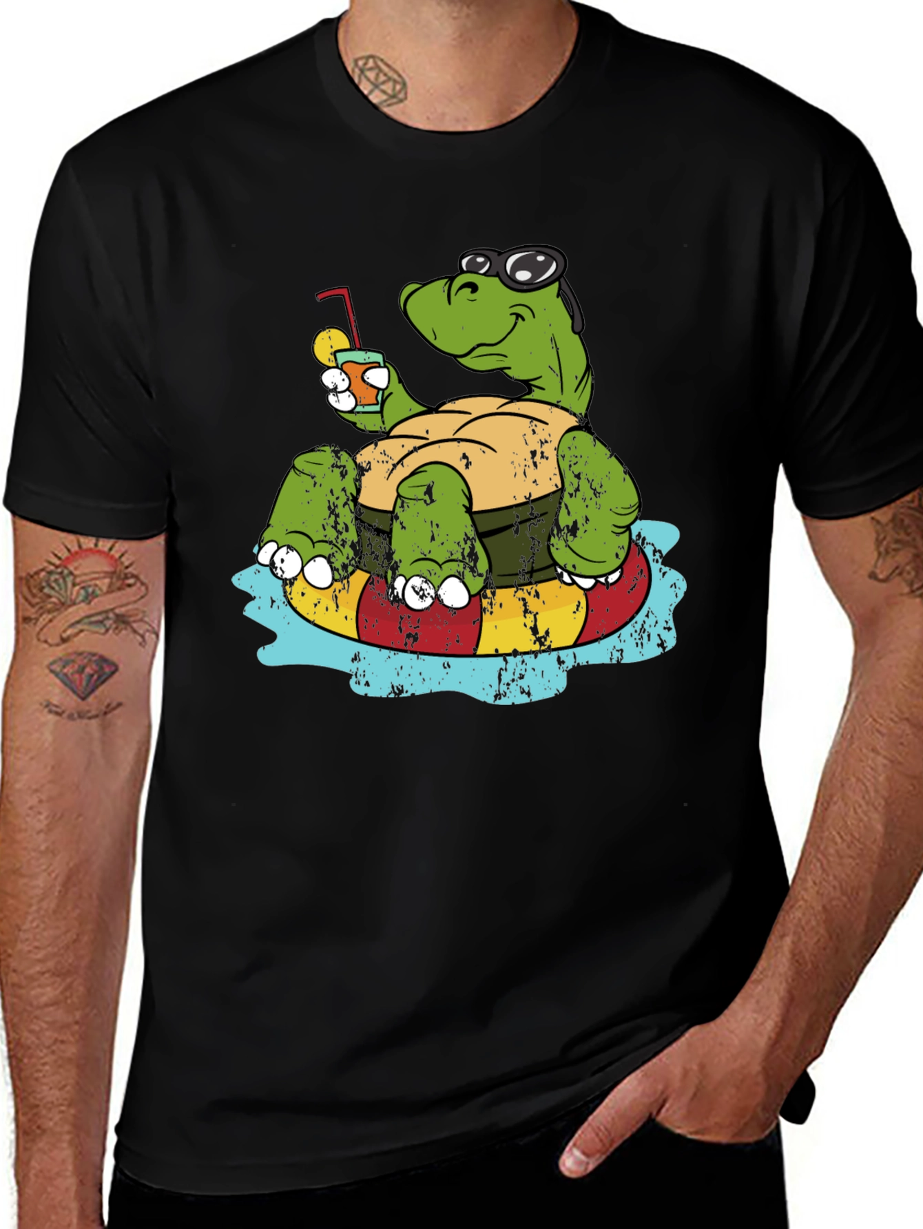 Variant 11 of Chill Turtle T-Shirt: Relaxing Beach Vibes