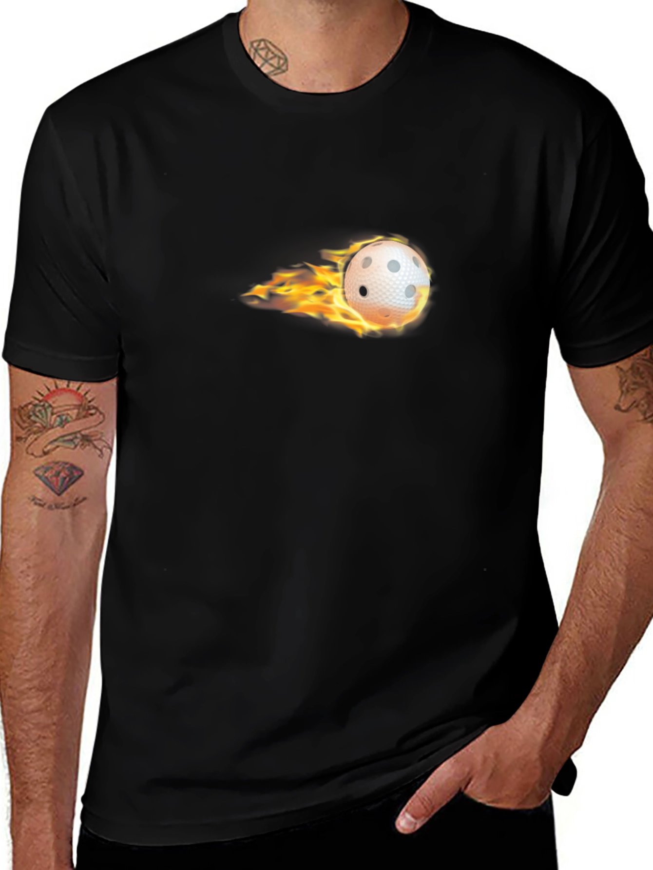 Variant 9 of Flaming Floorball T-Shirt