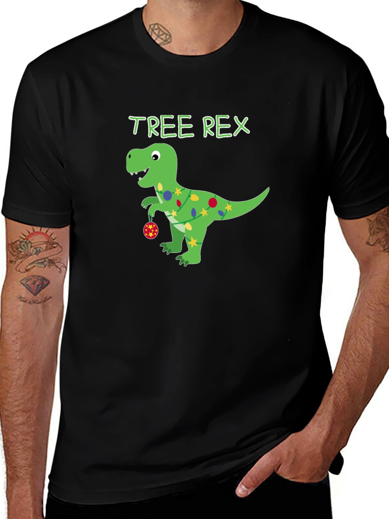 Tree Rex Christmas T-Shirt - Dinosaur Holiday Apparel