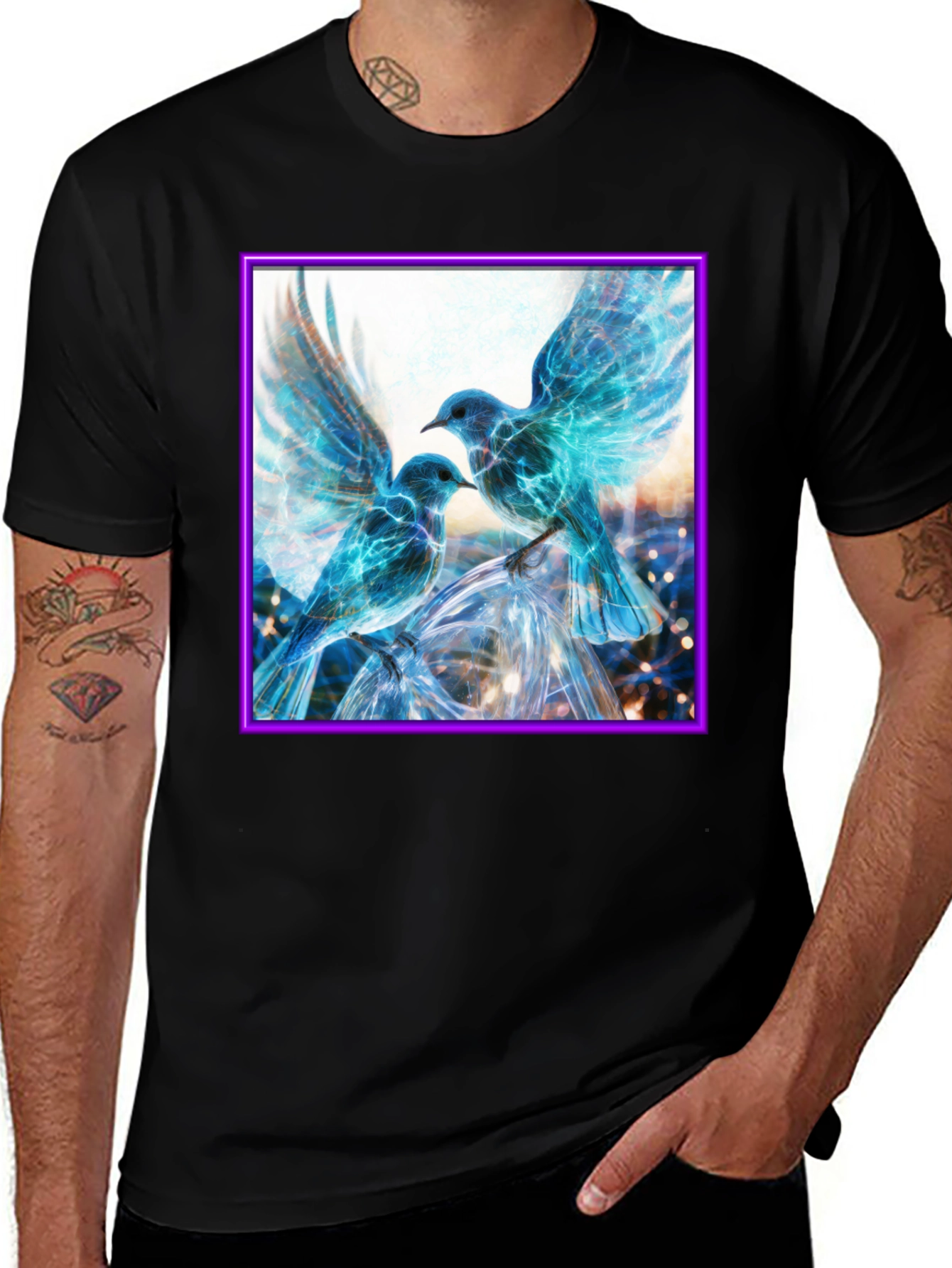 Variant 19 of Electric Blue Bird T-Shirt
