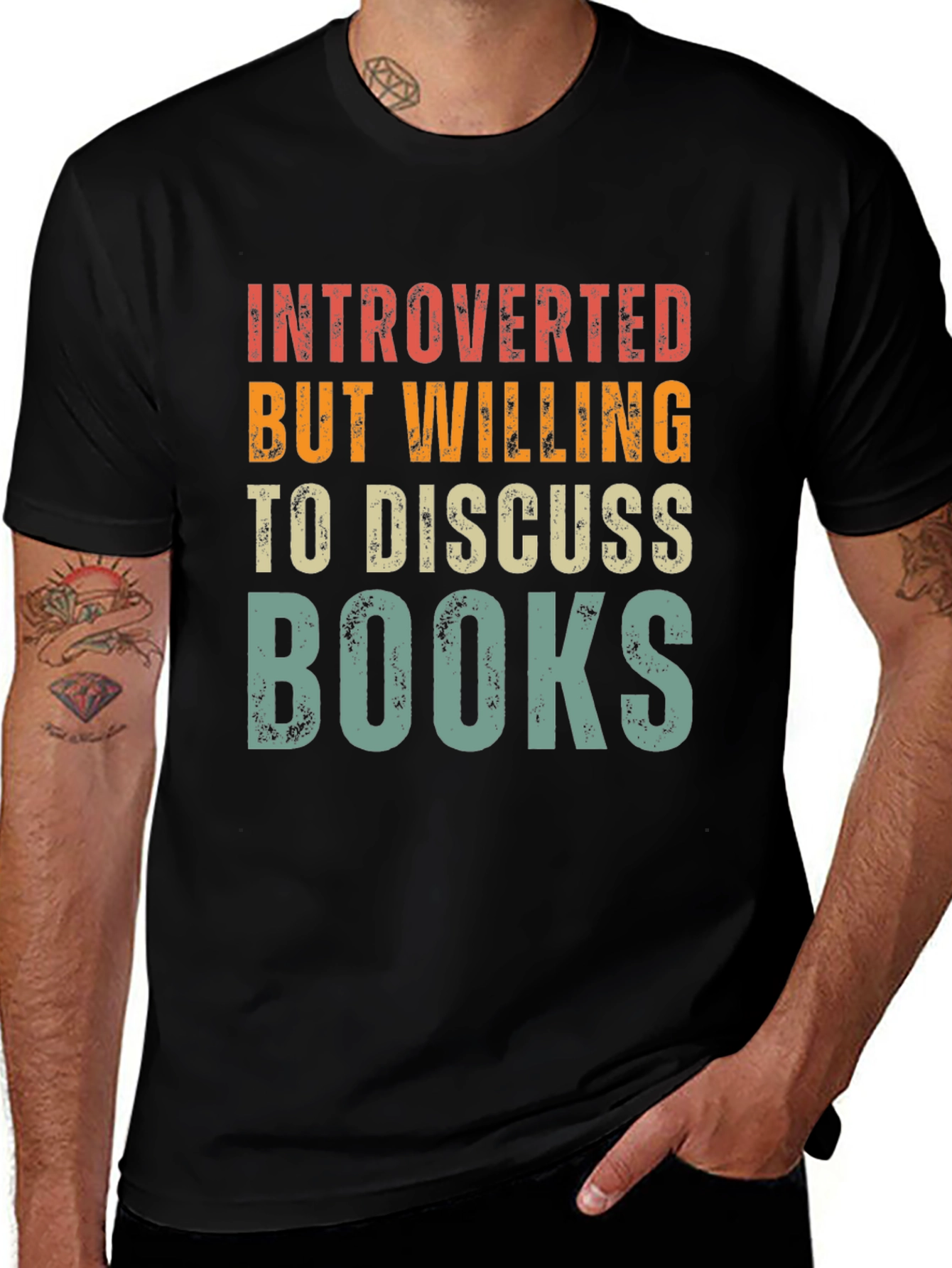 Variant 19 of Introverted Book Lover T-Shirt
