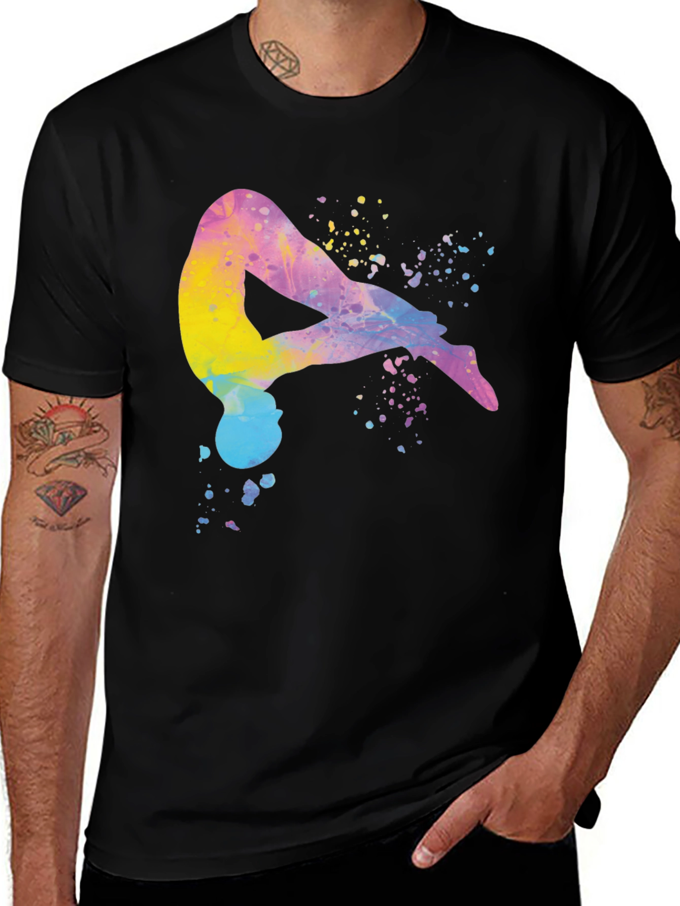Variant 30 of Artistic Gymnast T-Shirt - Watercolor Silhouette