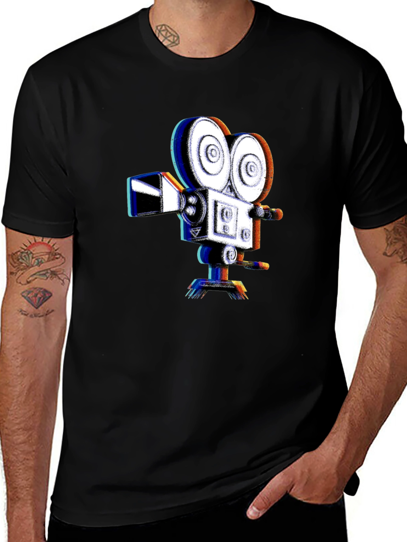 Variant 20 of Vintage Camera Graphic Black T-Shirt