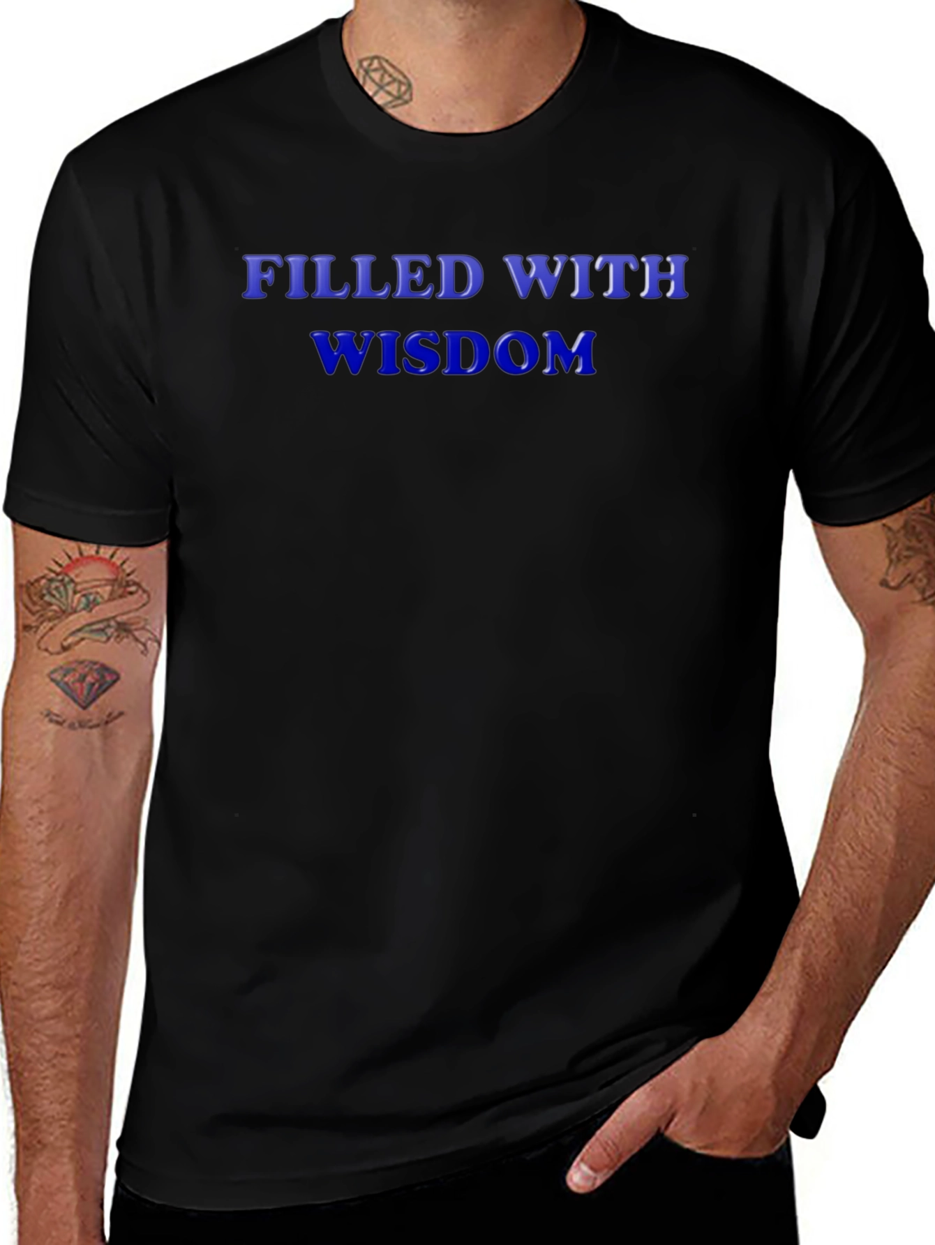 Variant 2 of Filled With Wisdom Graphic Tee - Black