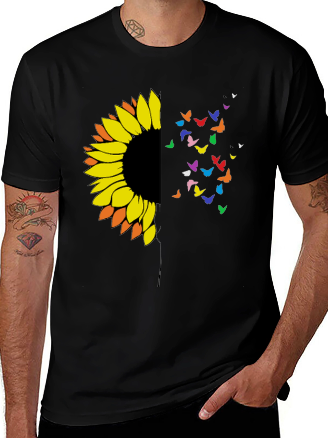 Variant 20 of Sunflower Butterfly Graphic T-Shirt