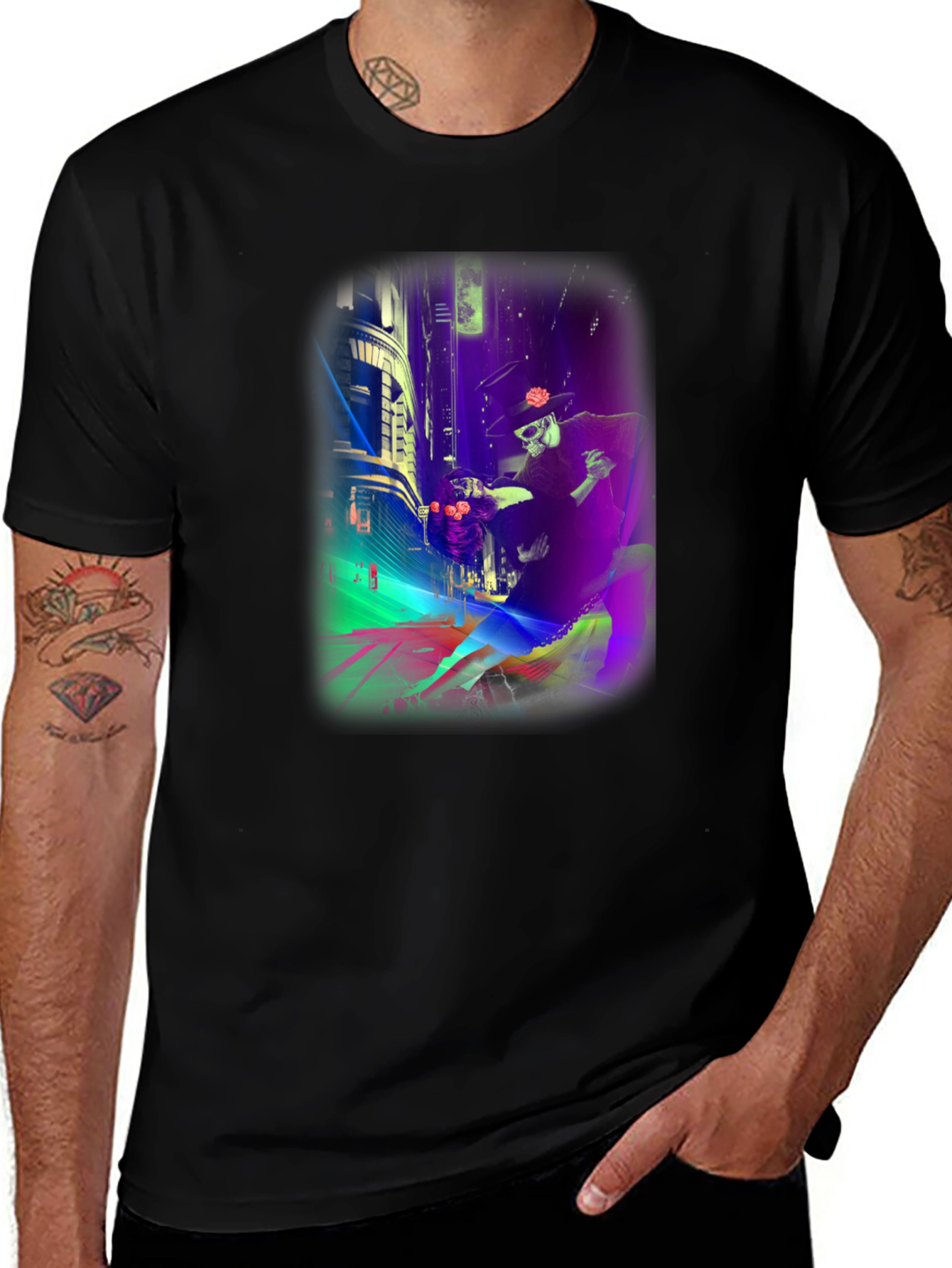 Dancing Skeletons Tee - Vibrant Day of the Dead T-Shirt