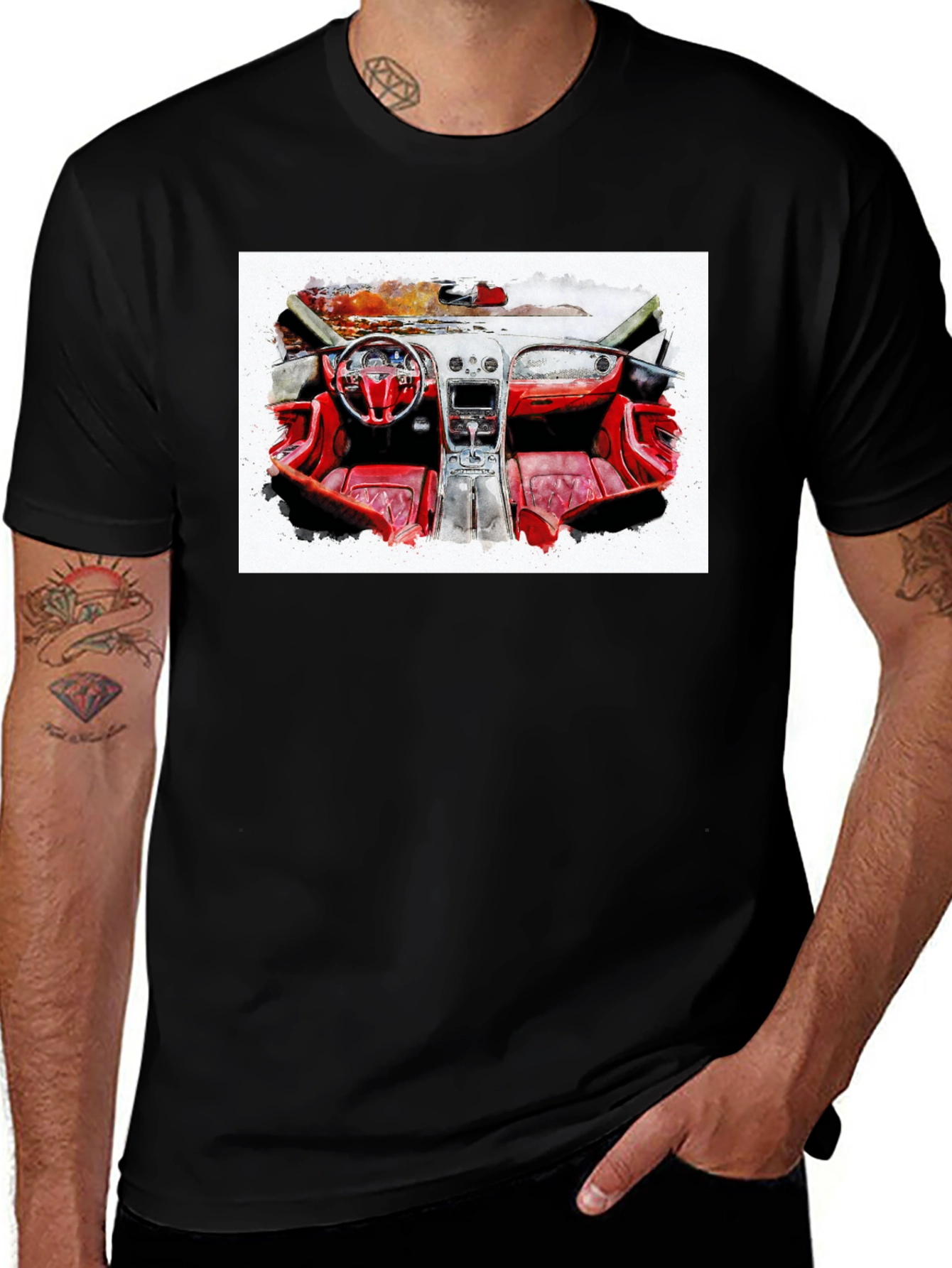 Variant 10 of Luxury Car Interior Graphic T-Shirt