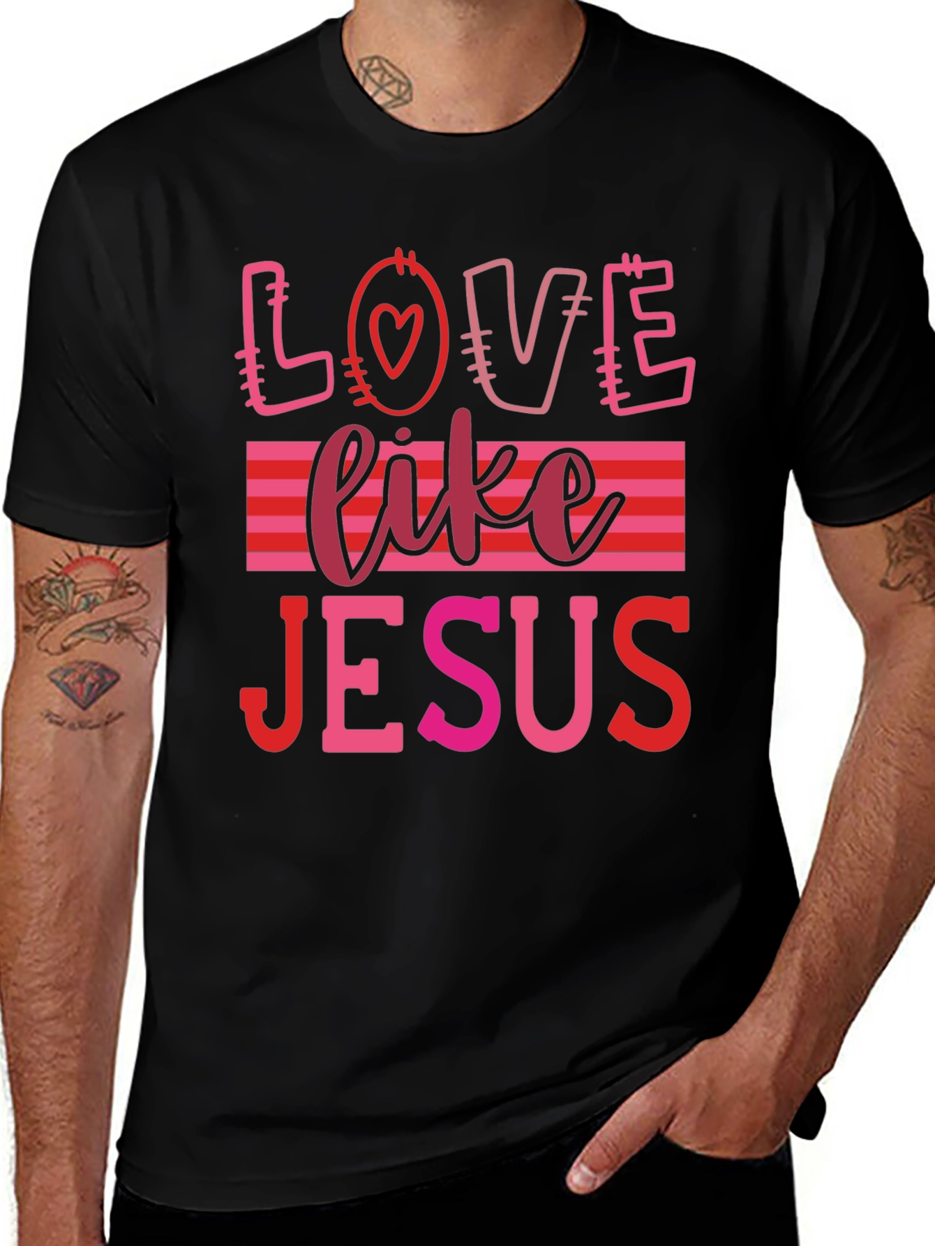Variant 19 of Love Like Jesus Graphic Tee - Black