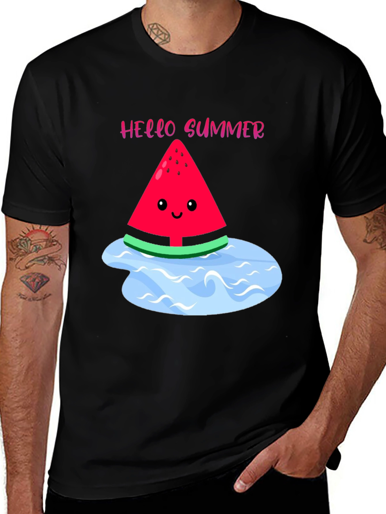 Variant 12 of Hello Summer Watermelon Graphic T-Shirt