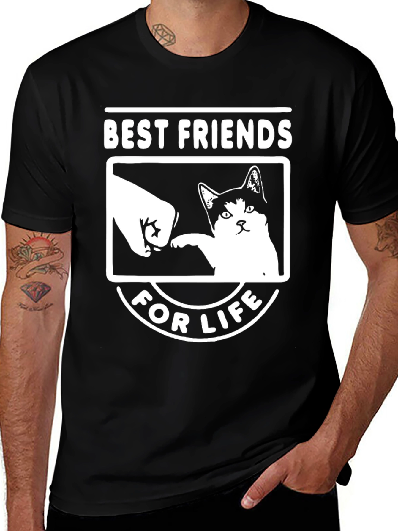 Variant 24 of Best Friends For Life Cat Graphic T-Shirt