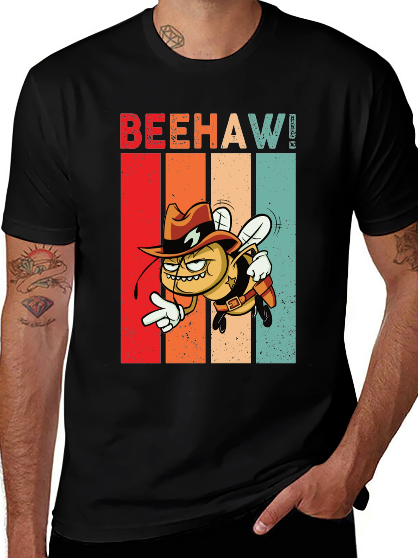 Variant 13 of Beehaw! Graphic T-Shirt - Cowboy Bee