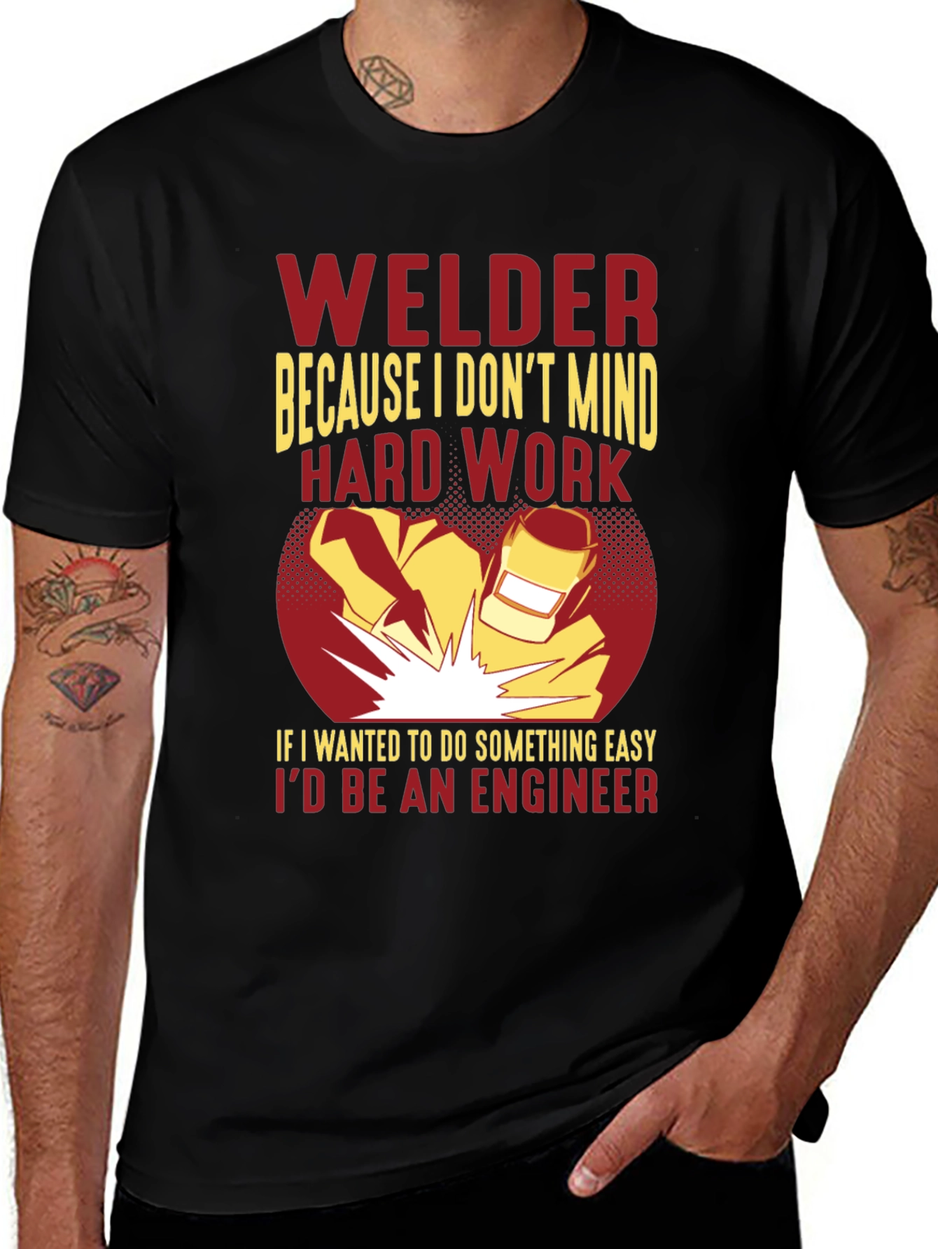 Welder Graphic T-Shirt - Hard Work, Funny