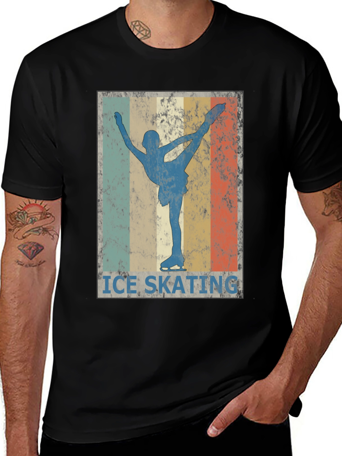 Variant 12 of Retro Ice Skating T-Shirt