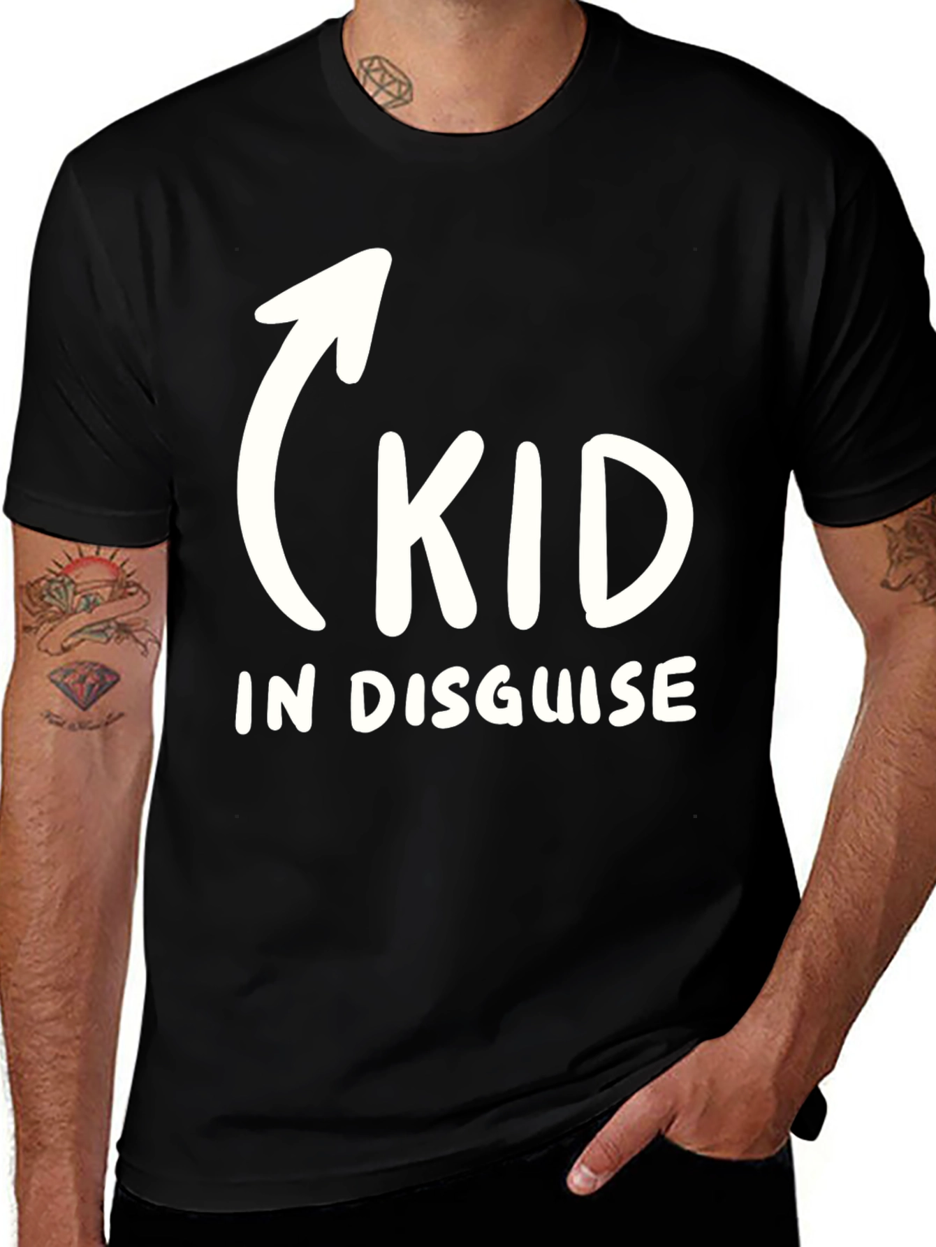 Variant 2 of Kid In Disguise Funny Graphic T-Shirt