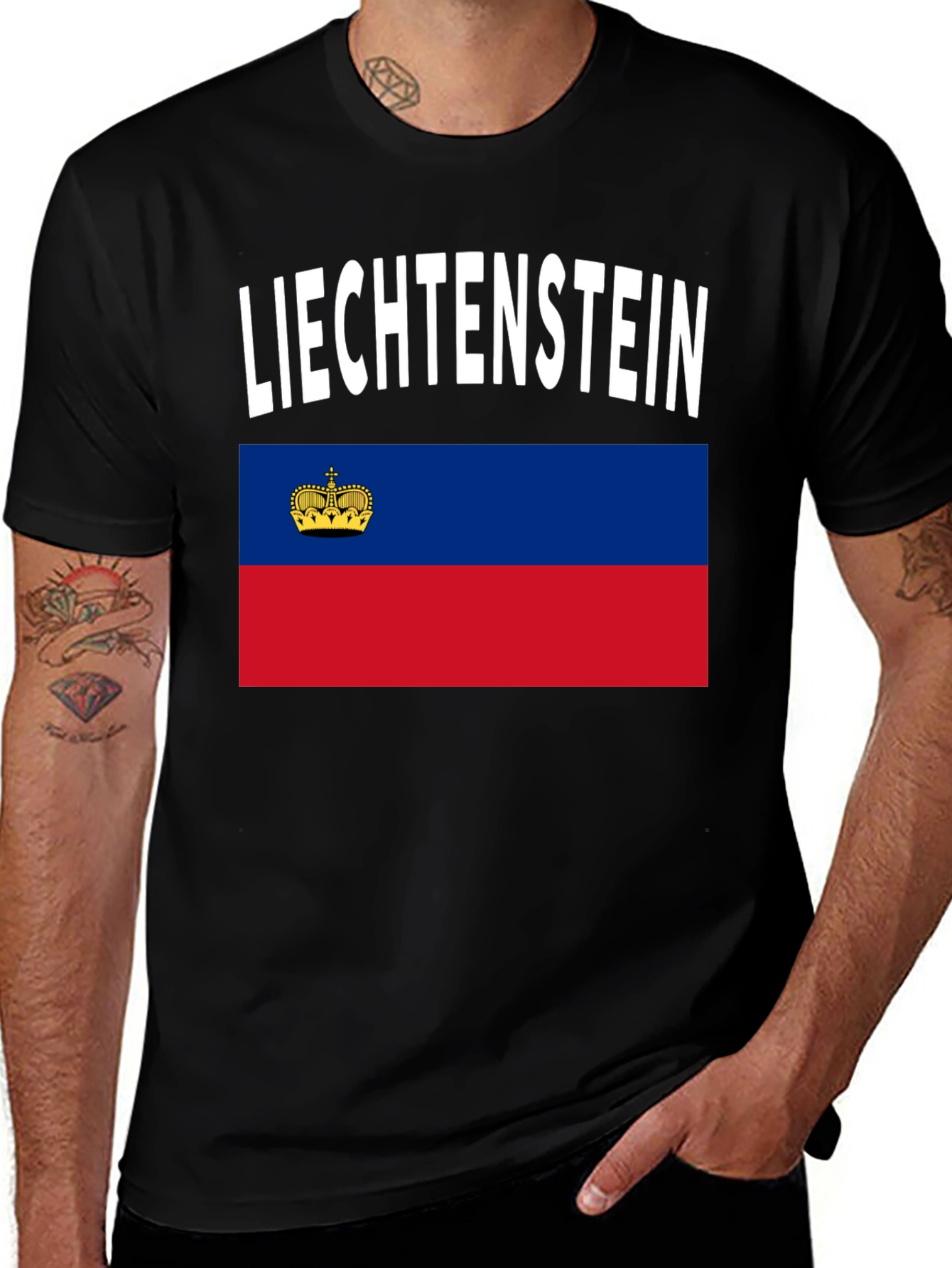 Variant 16 of Liechtenstein Flag T-Shirt