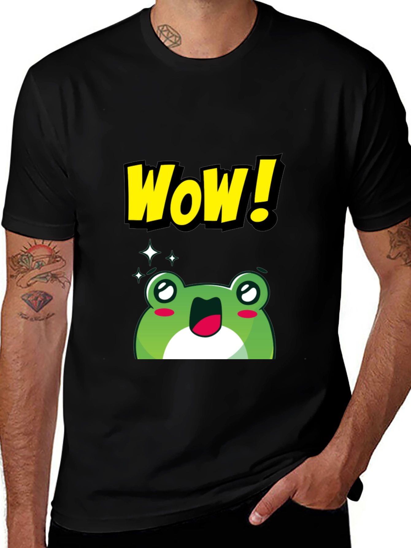 Variant 25 of Wow! Frog Graphic Black T-Shirt