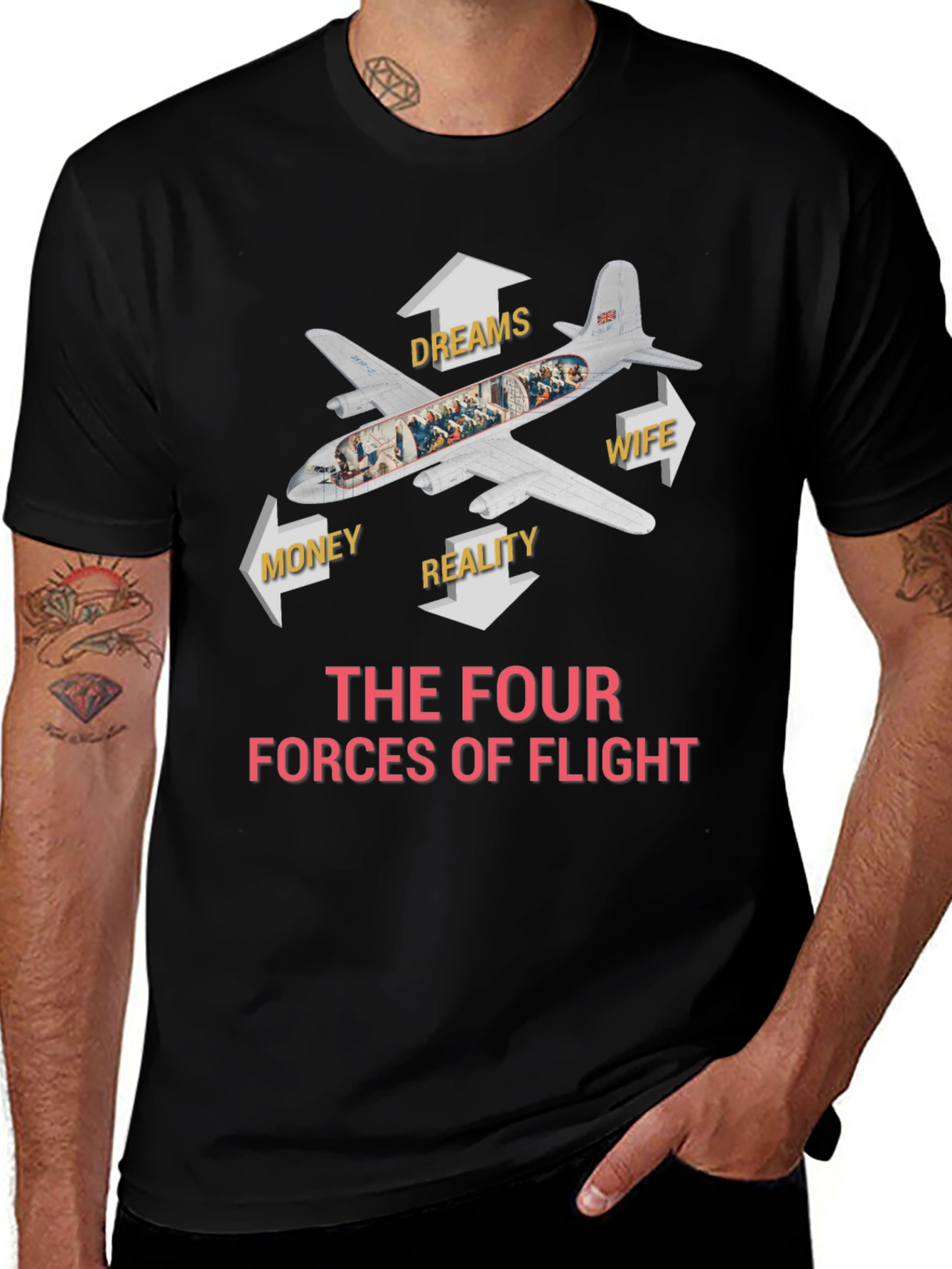 Variant 2 of Four Forces of Flight Graphic Tee