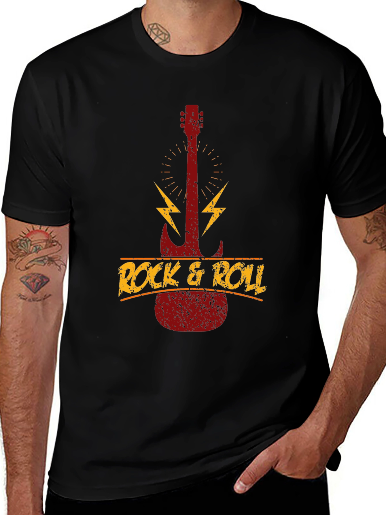 Variant 5 of Rock & Roll Guitar Graphic T-Shirt