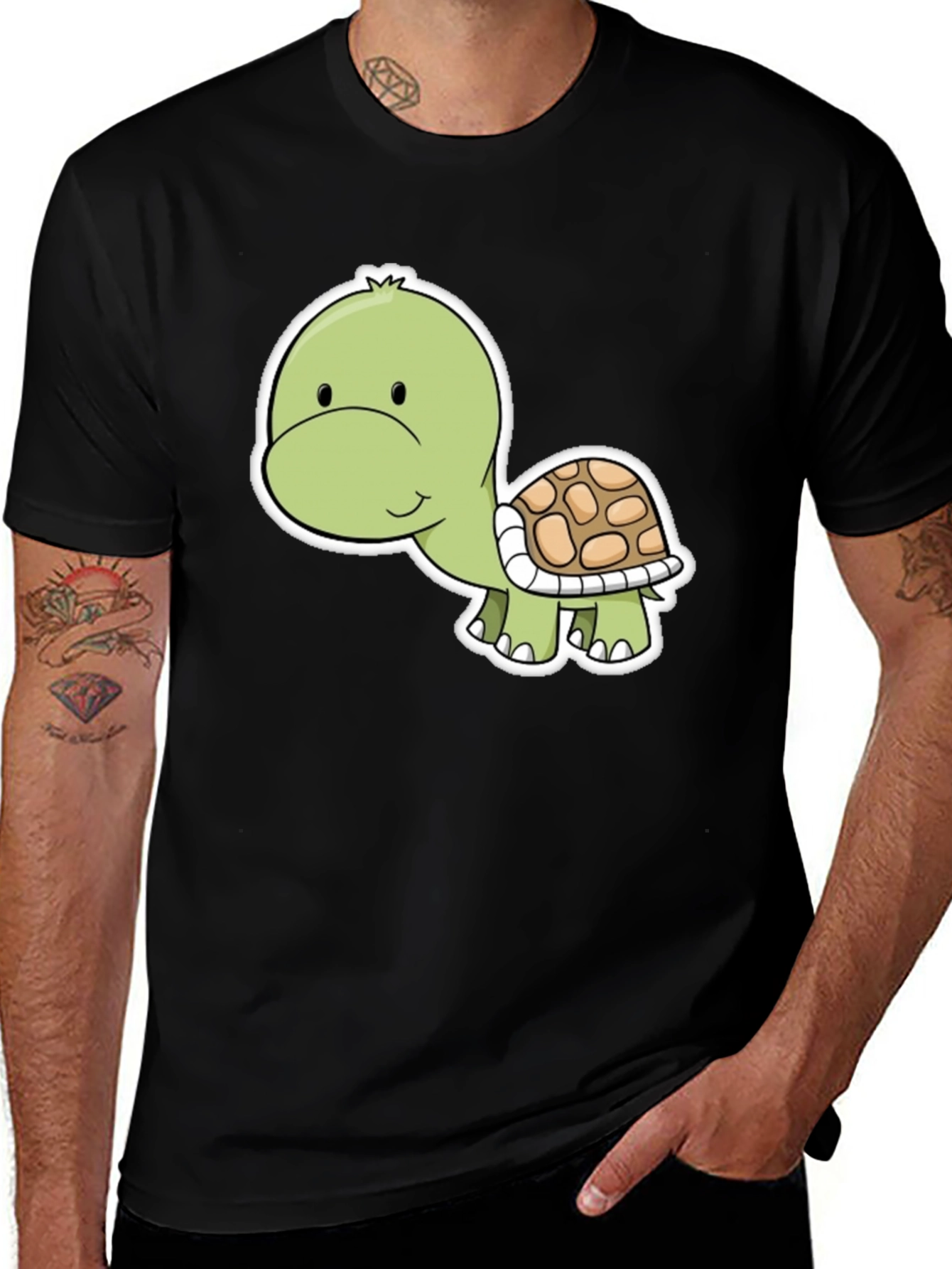 Variant 29 of Cute Turtle Graphic Tee - Soft Cotton Blend