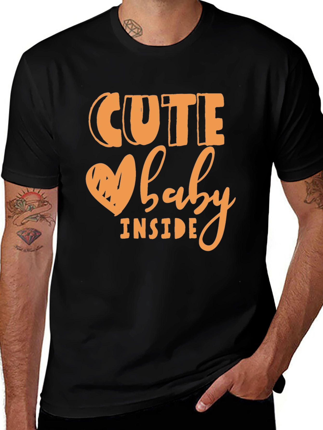 Variant 11 of Cute Baby Inside Graphic Tee - Pregnancy Announcement Shirt