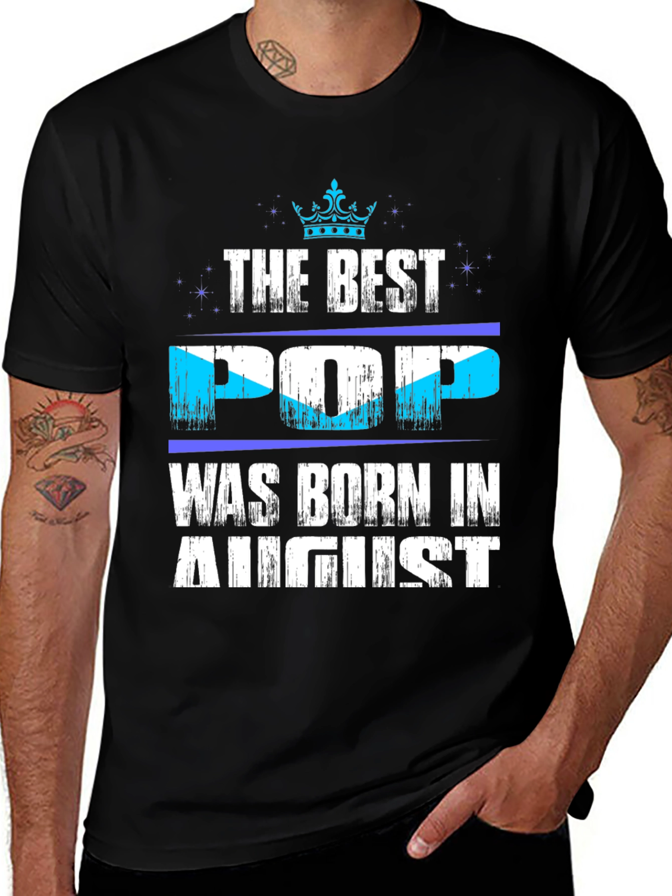 Best Pop Born in August T-Shirt