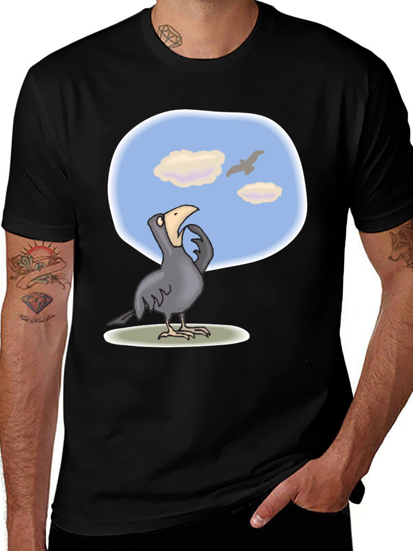 Cartoon Crow T-Shirt