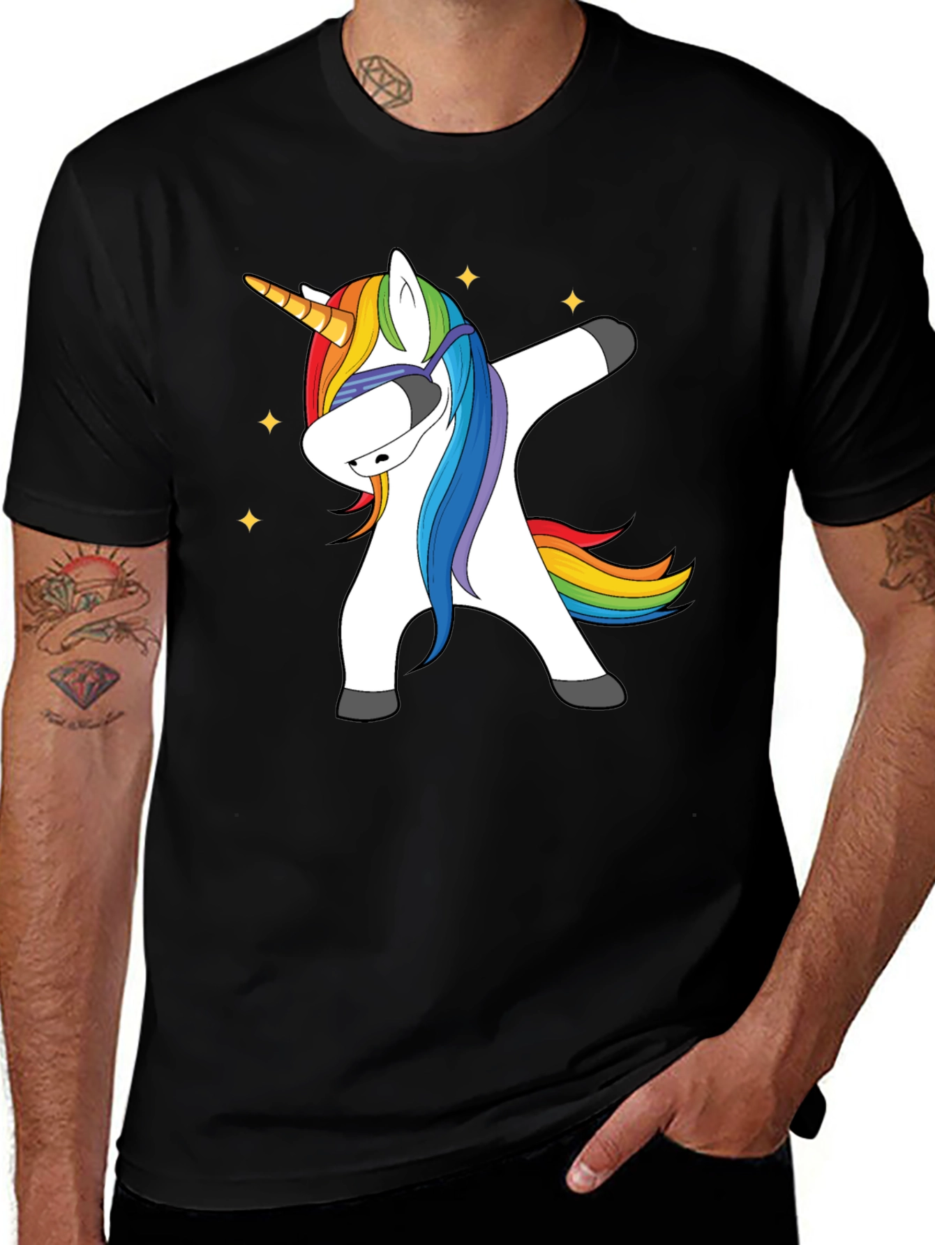 Unicorn Dab Black T-Shirt