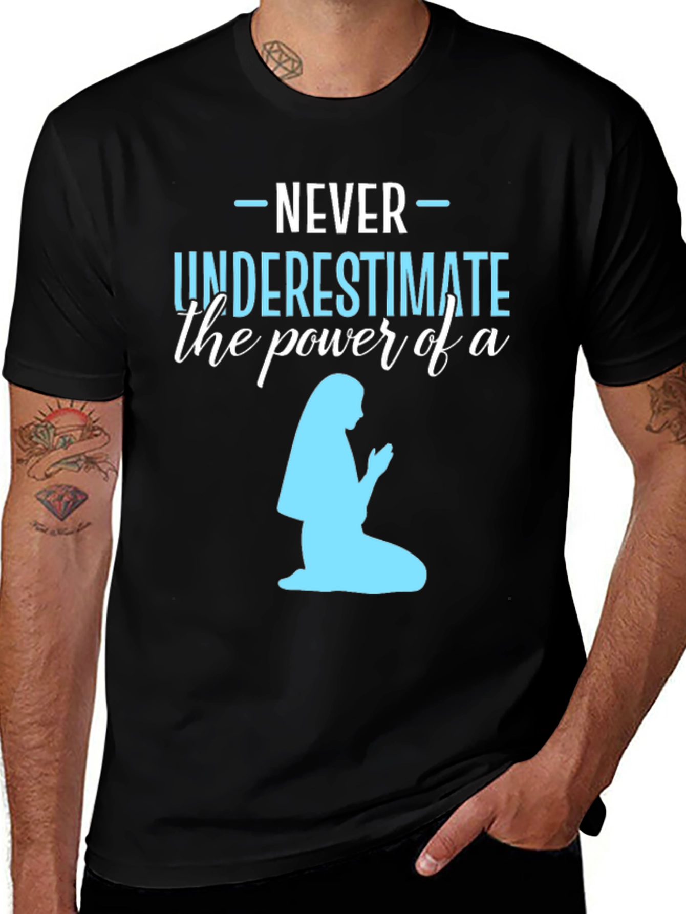 Variant 6 of Never Underestimate The Power of a Prayer T-Shirt