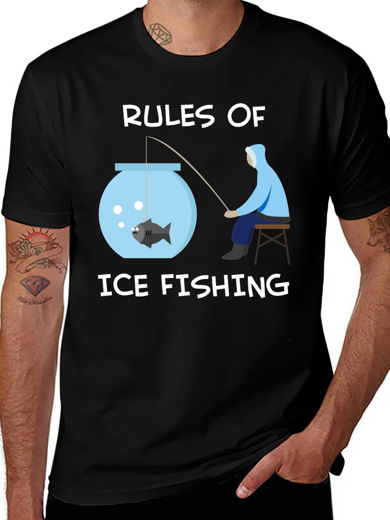 Variant 26 of Rules of Ice Fishing Black T-Shirt