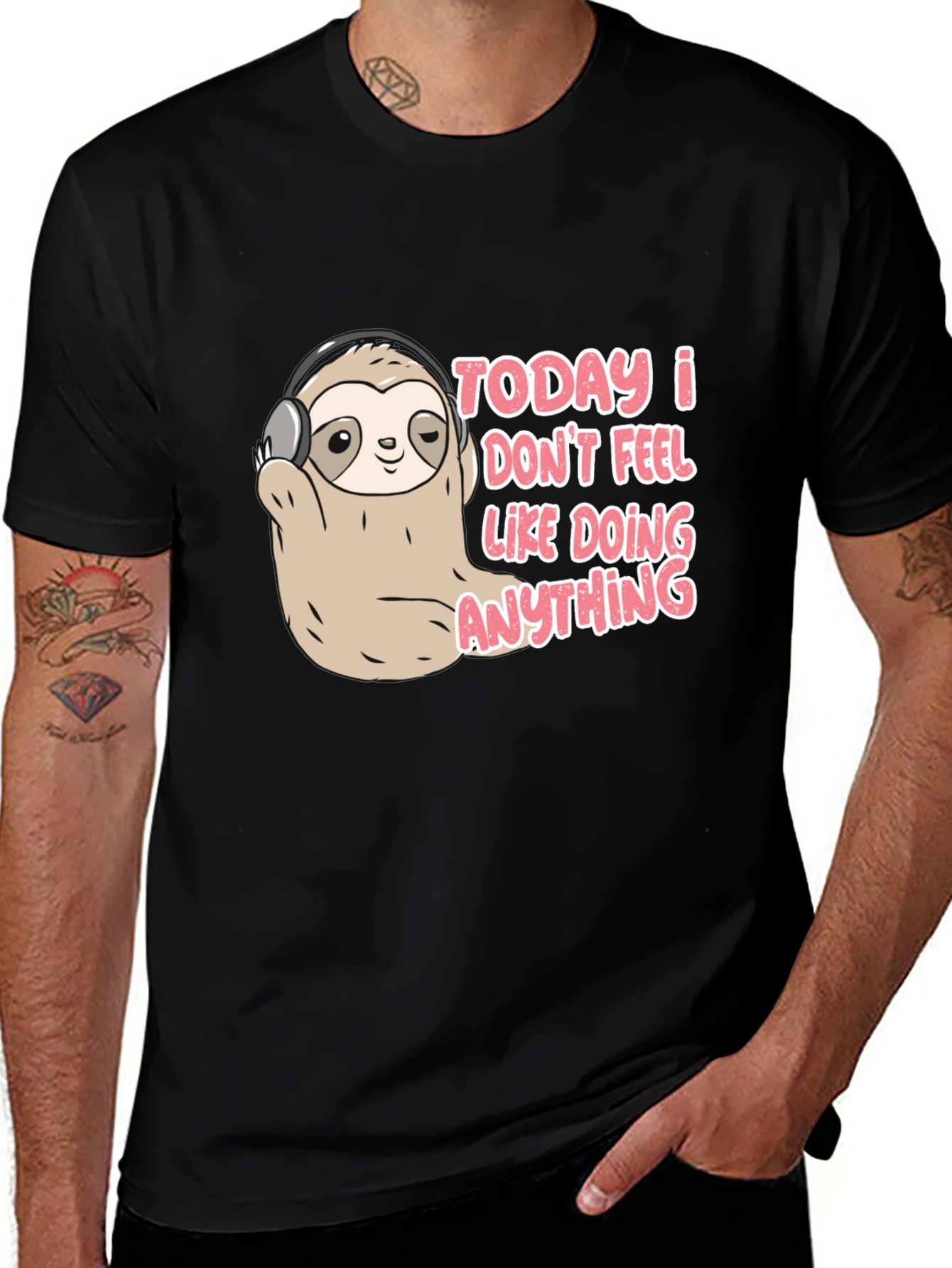 Variant 30 of Lazy Sloth Tee - Funny Graphic Novelty T-Shirt
