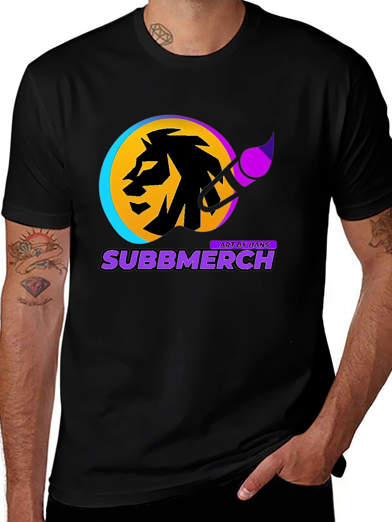 Subbmerch Artist Lion Graphic Tee