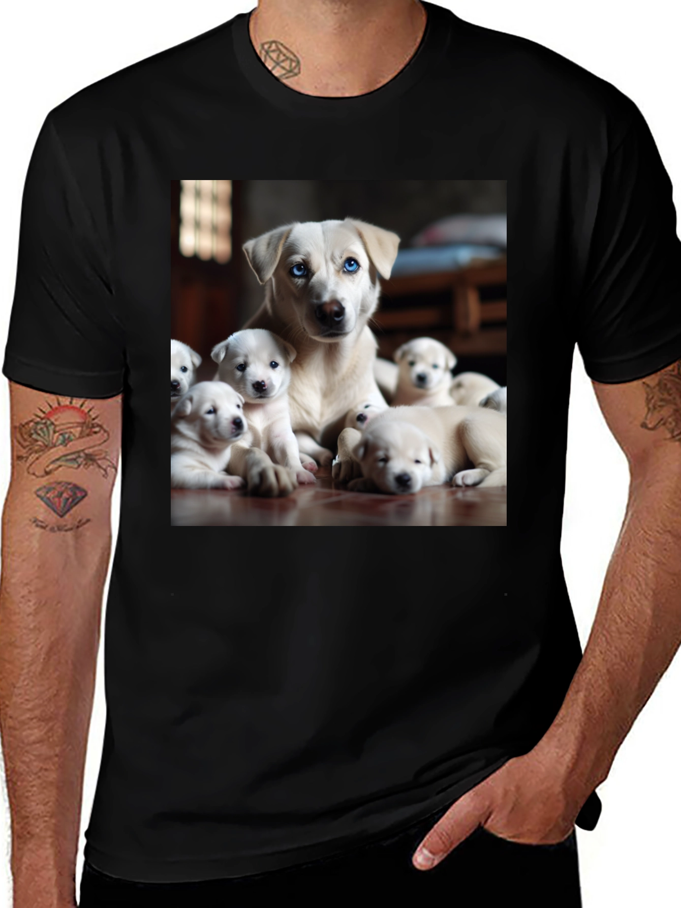 Variant 25 of Dog Mom T-Shirt - Adorable Puppy Family Tee