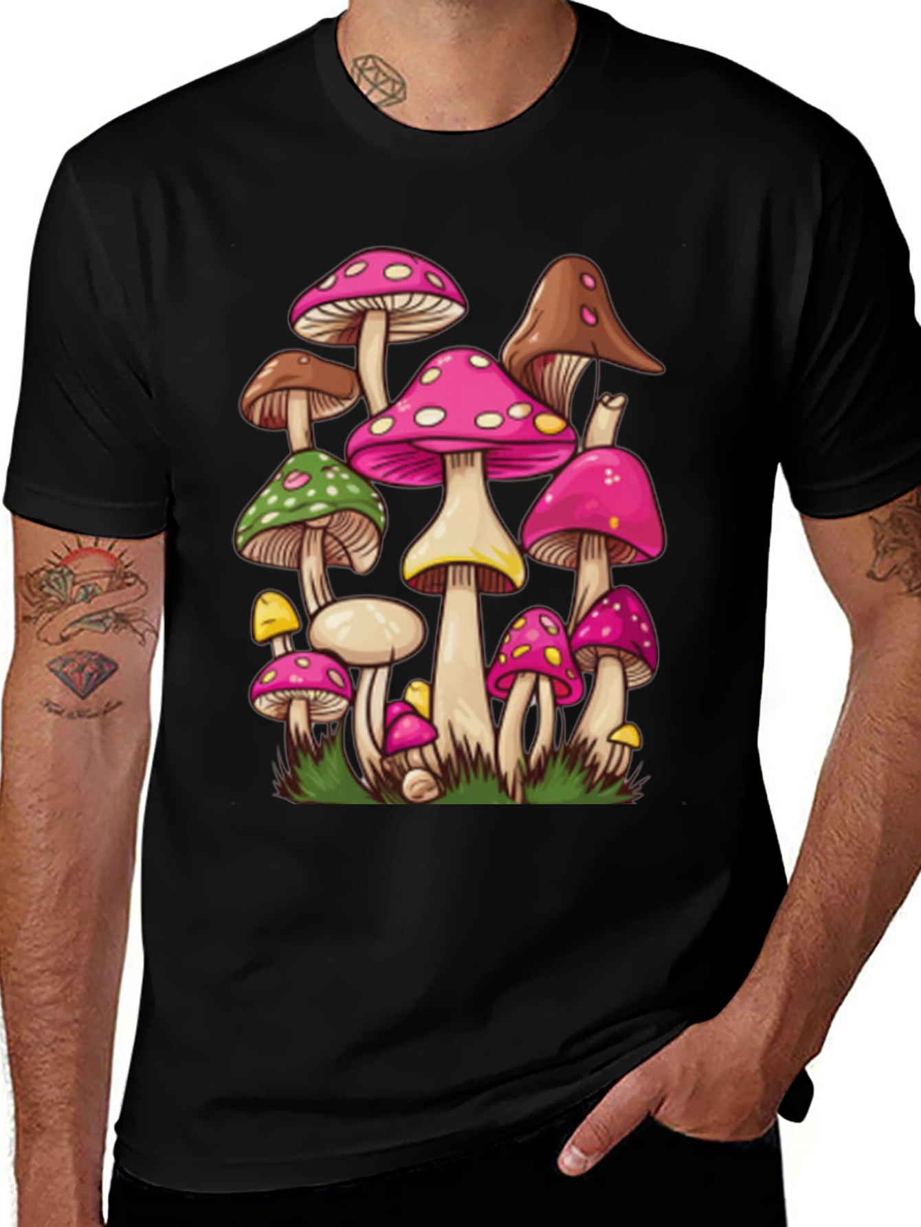 Variant 21 of Funky Mushroom Graphic T-Shirt