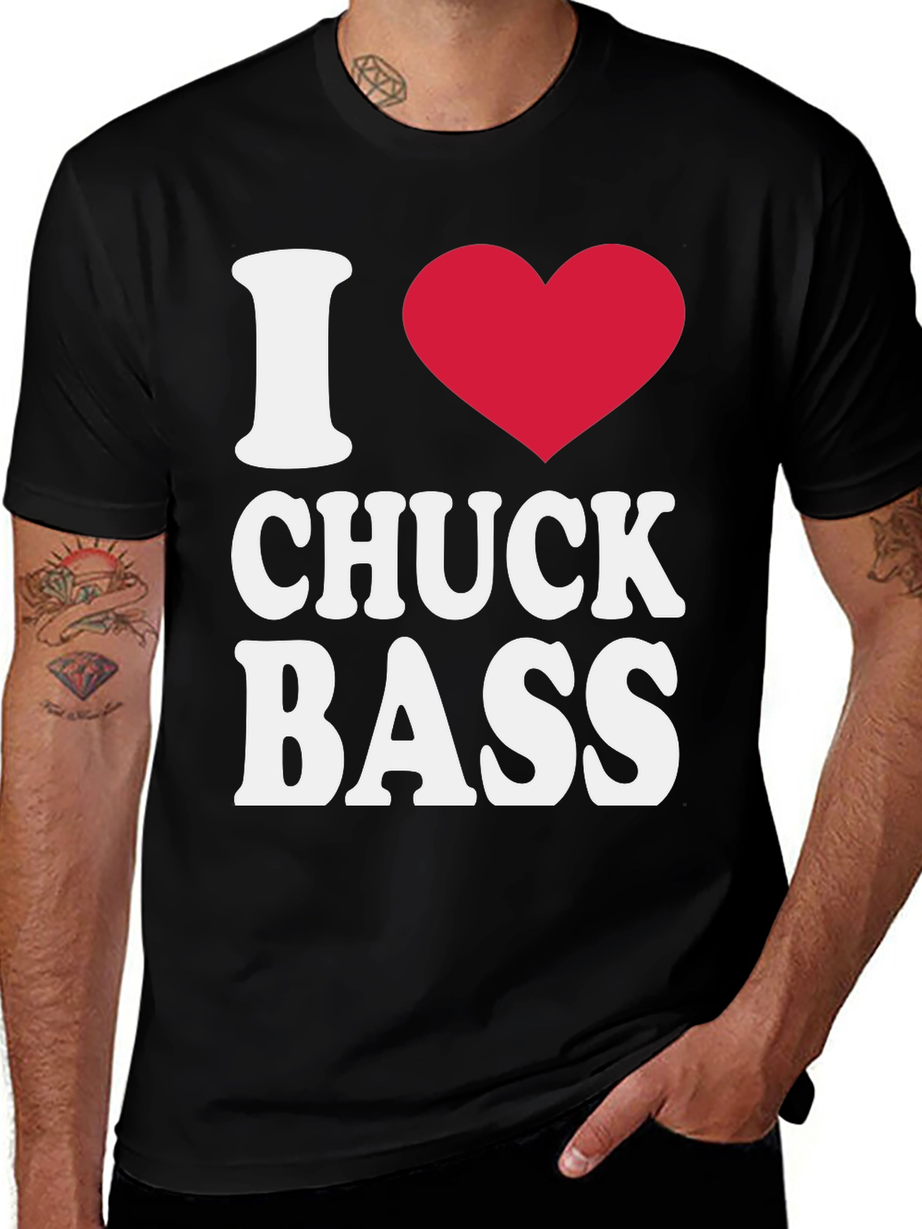 I Heart Chuck Bass Black T-Shirt