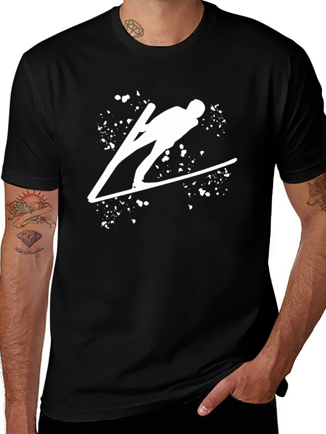 Variant 10 of Ski Jumping T-Shirt: Graphic Tee for Winter Sports