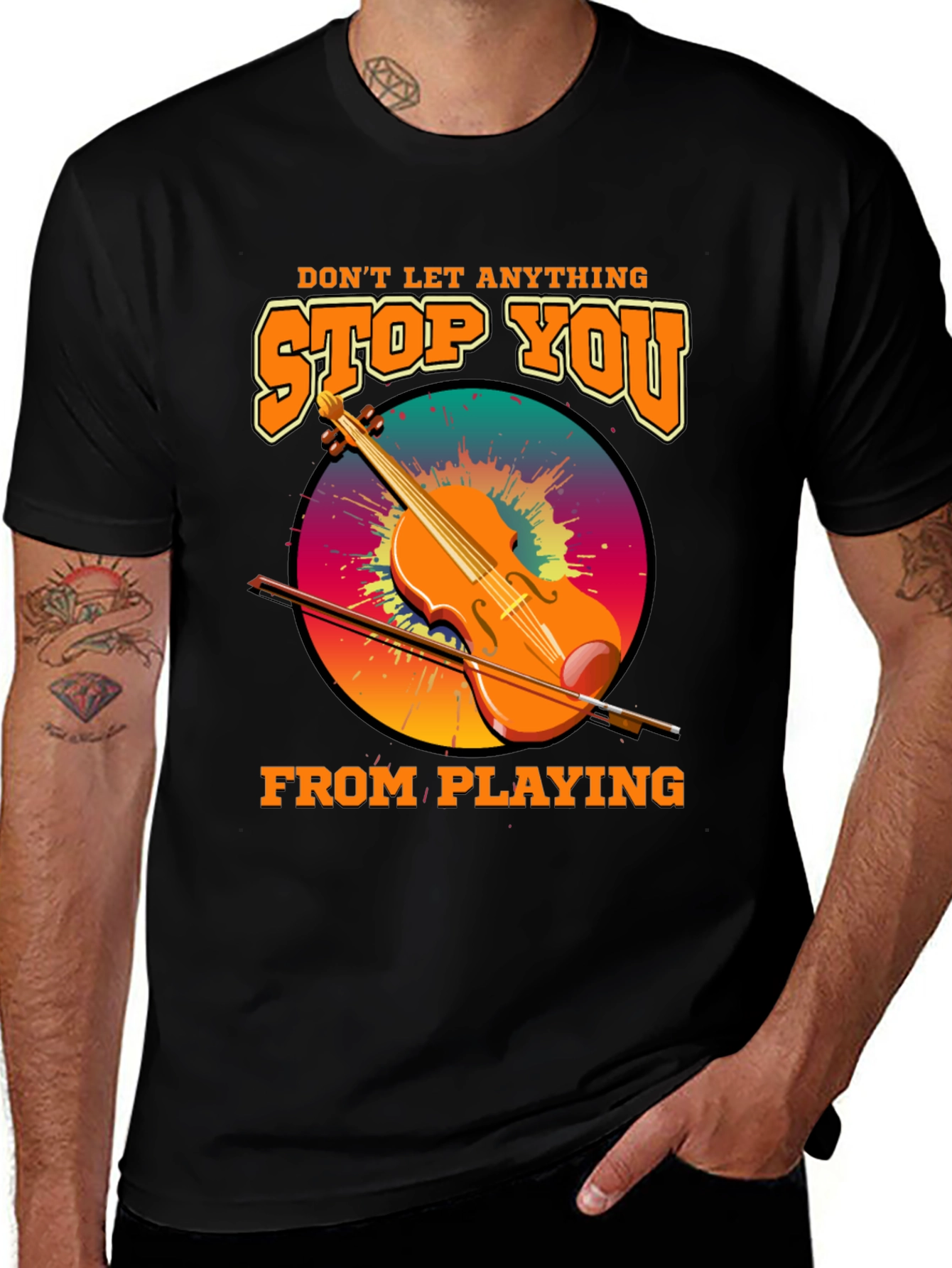 Variant 7 of Music Lovers Tee - "Don't Let Anything Stop You"
