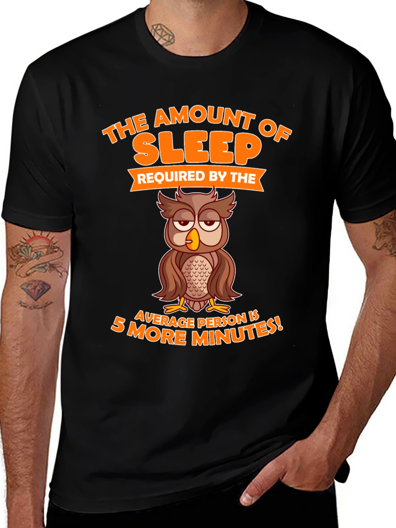 Variant 14 of Funny Sleepy Owl T-Shirt