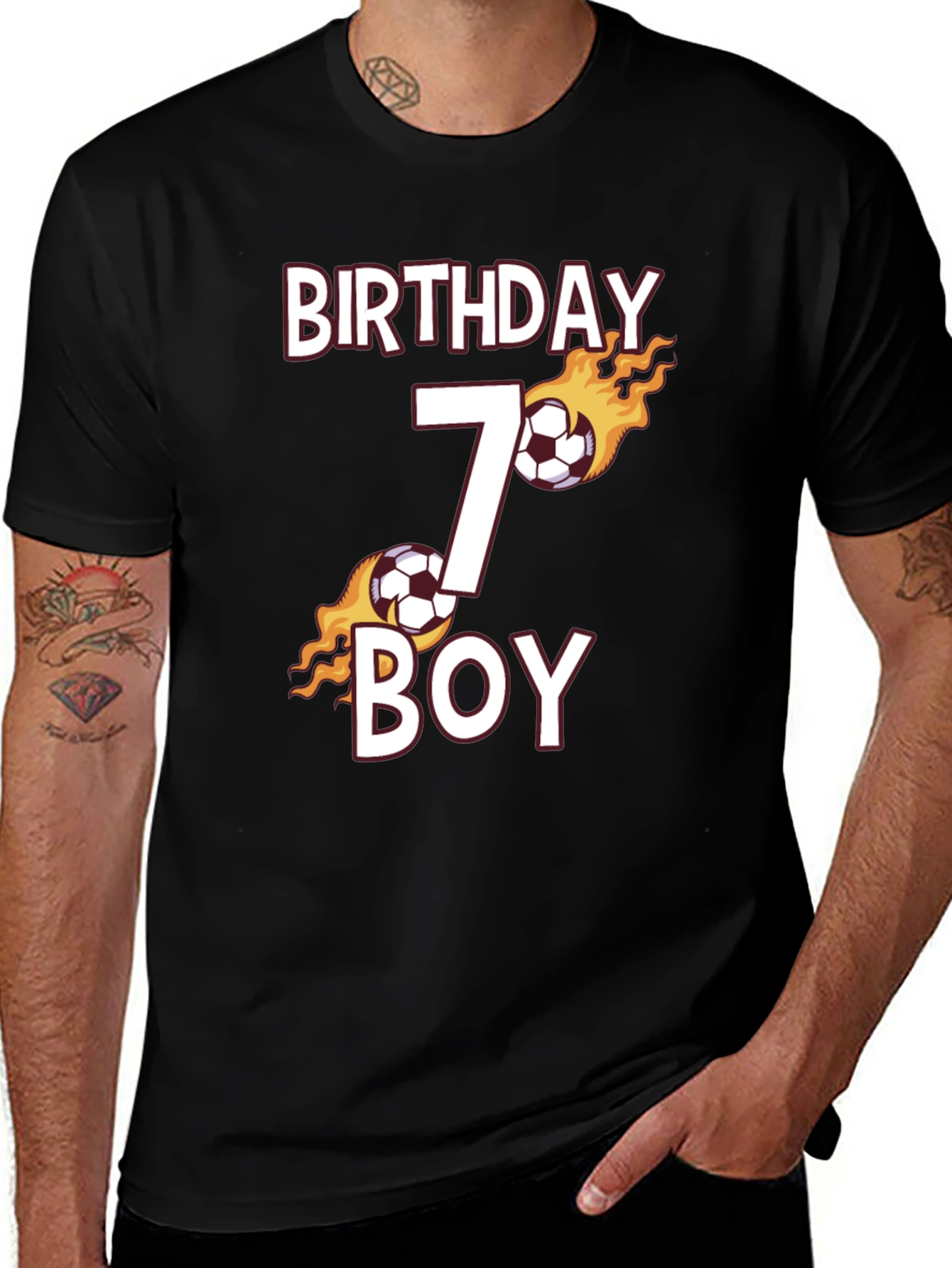 Variant 7 of Birthday 7 Boy Soccer T-Shirt