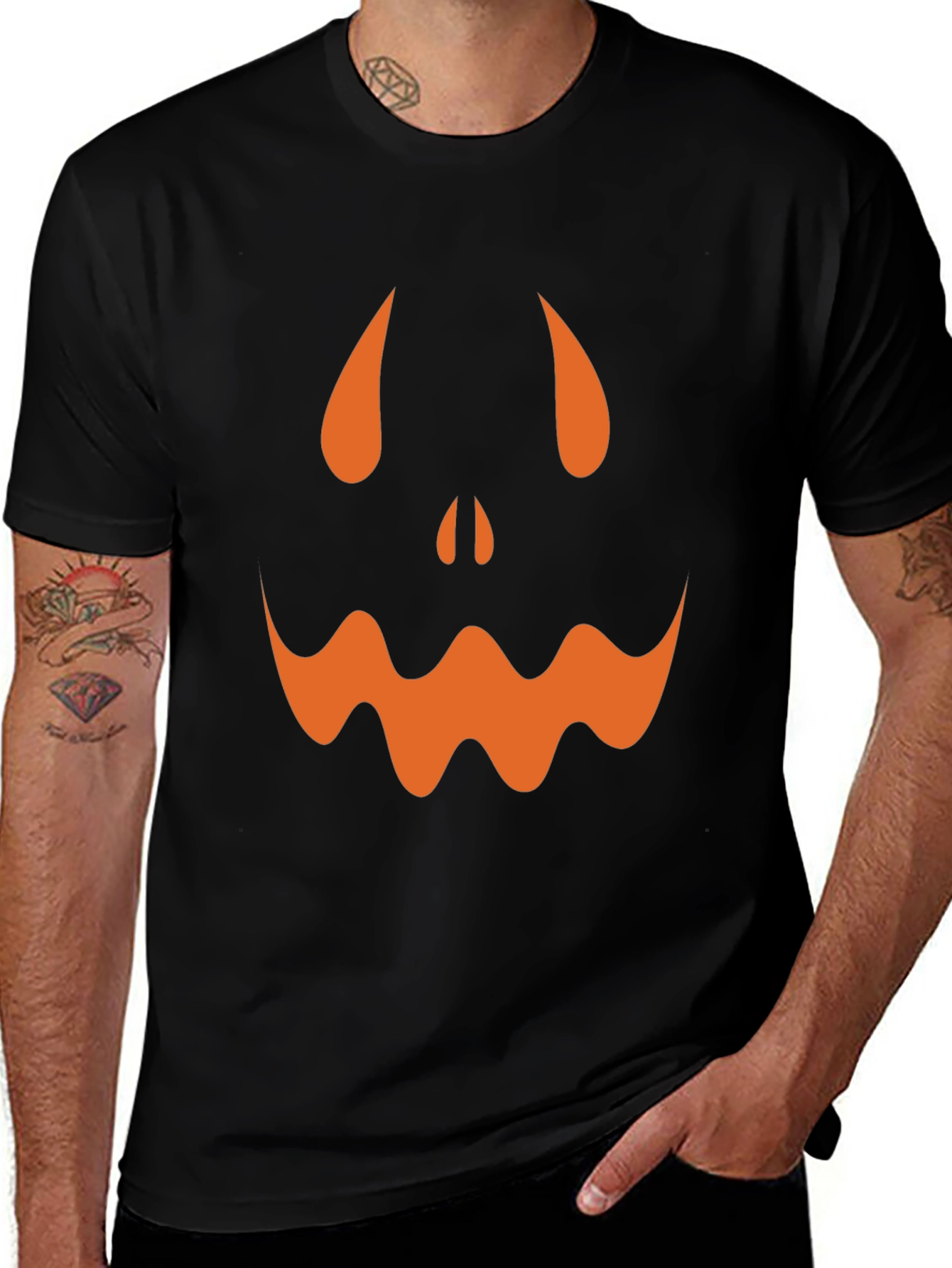 Spooky Pumpkin Face Halloween T-Shirt