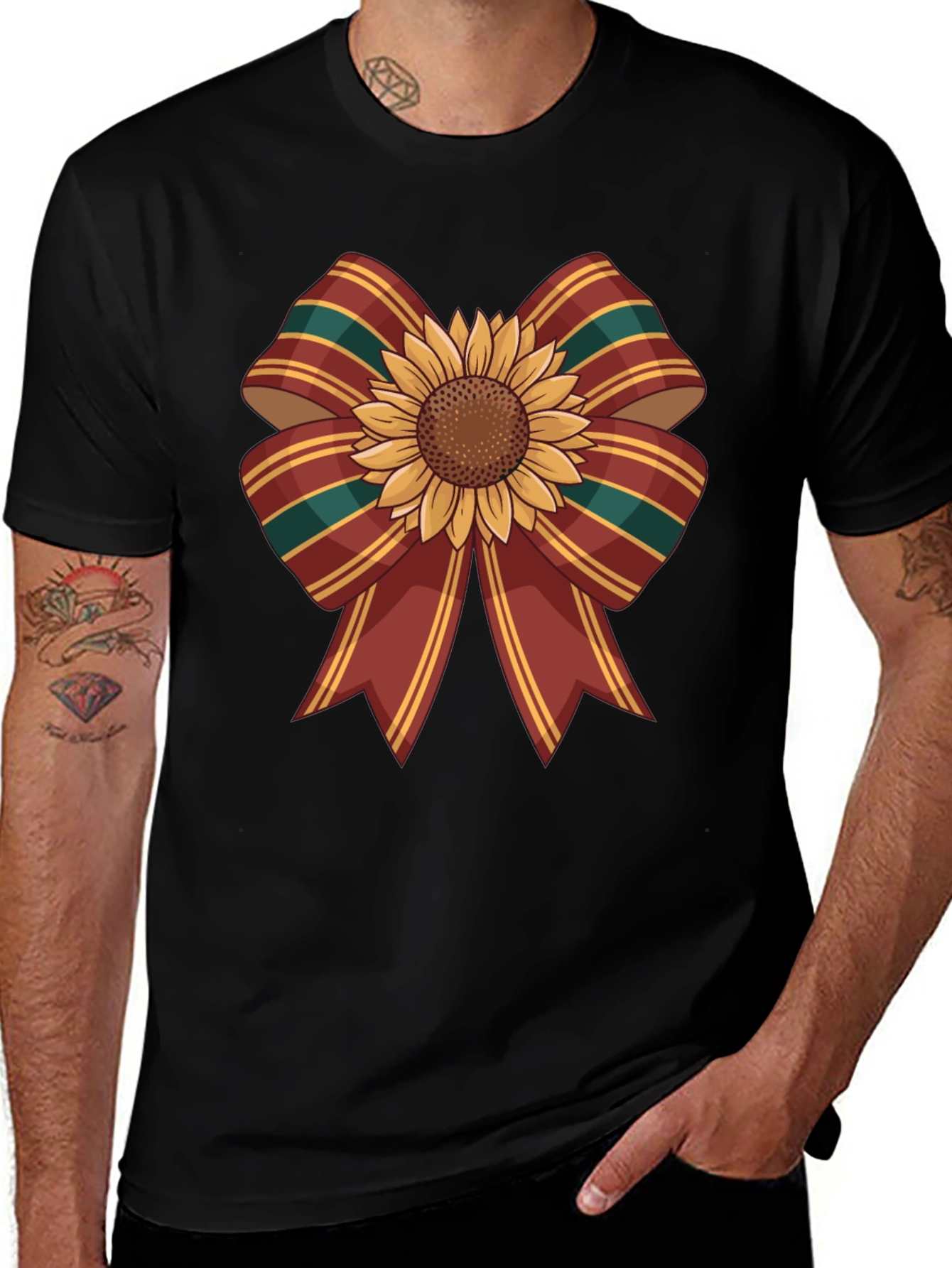 Variant 24 of Sunflower Bow T-Shirt - Autumn Harvest