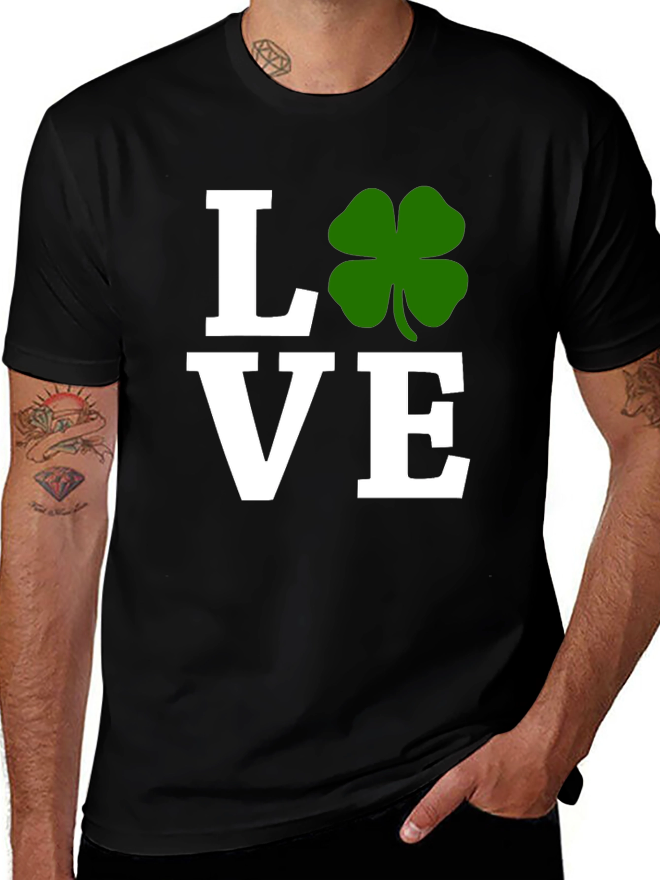 Variant 16 of St. Patrick's Day Love Shamrock Graphic Tee