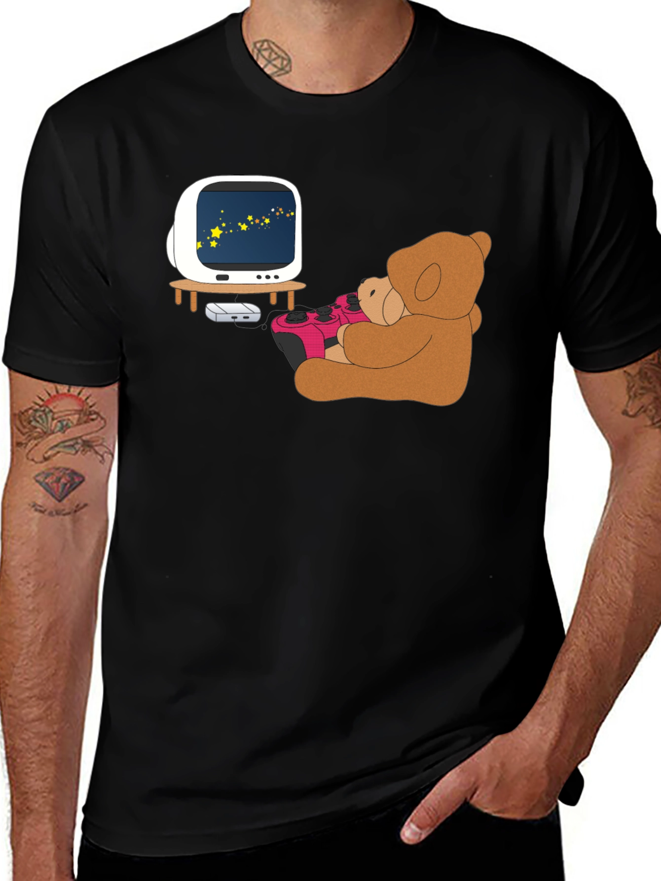 Variant 19 of Teddy Gamer Black T-Shirt