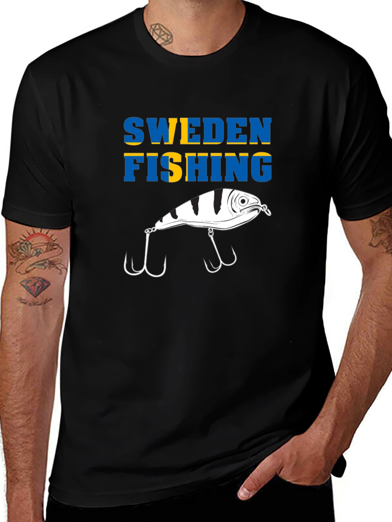 Variant 24 of Sweden Fishing T-Shirt | Fishing Lure Tee