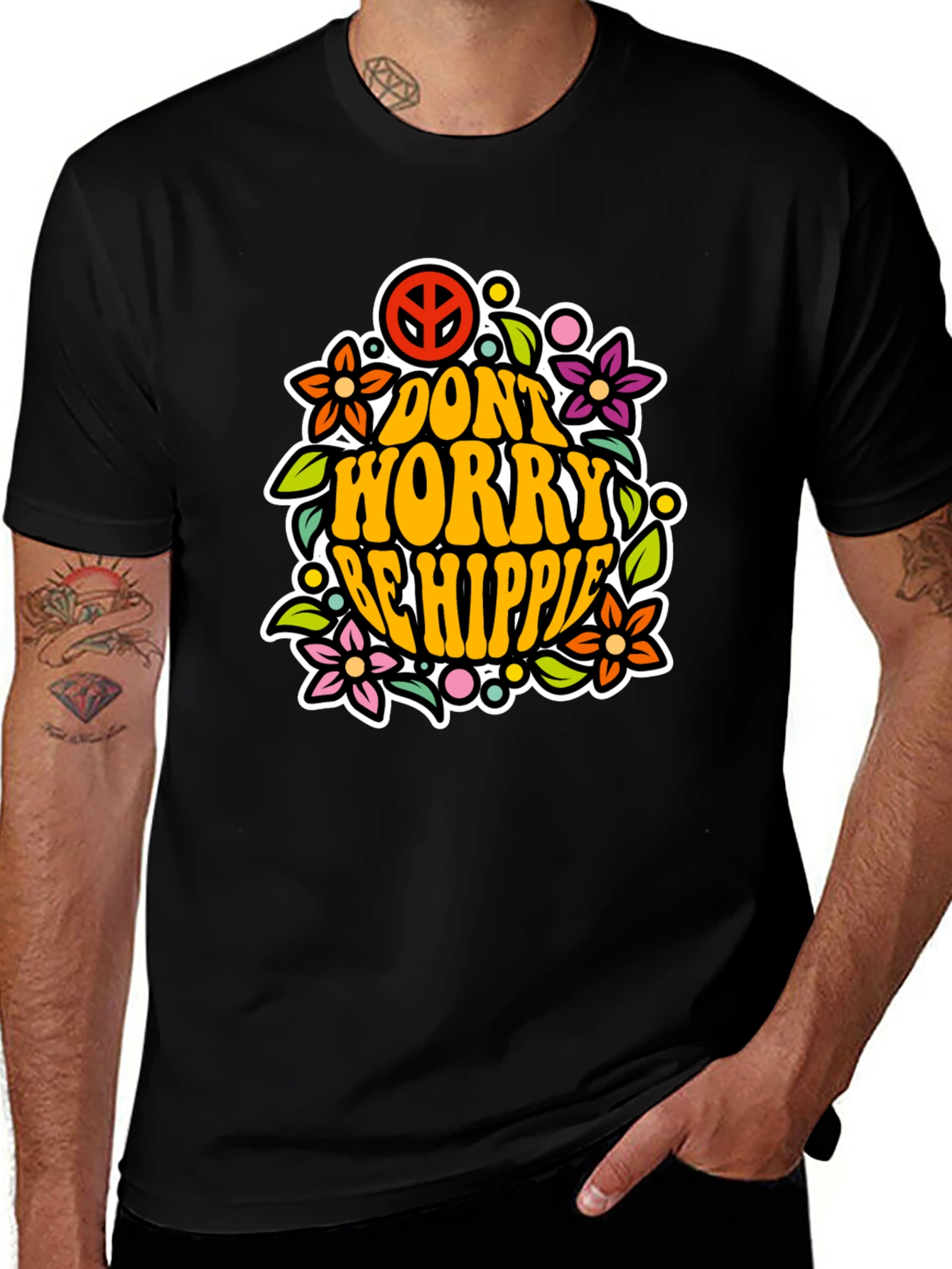 Variant 9 of Don't Worry Be Hippie Graphic T-Shirt