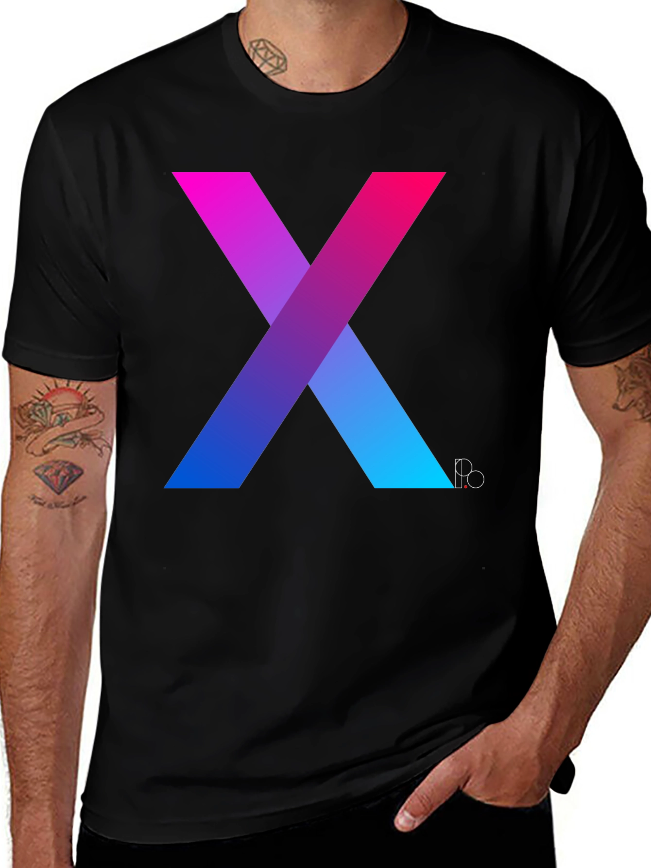 Variant 18 of Gradient X Graphic Tee - Modern Men's T-Shirt