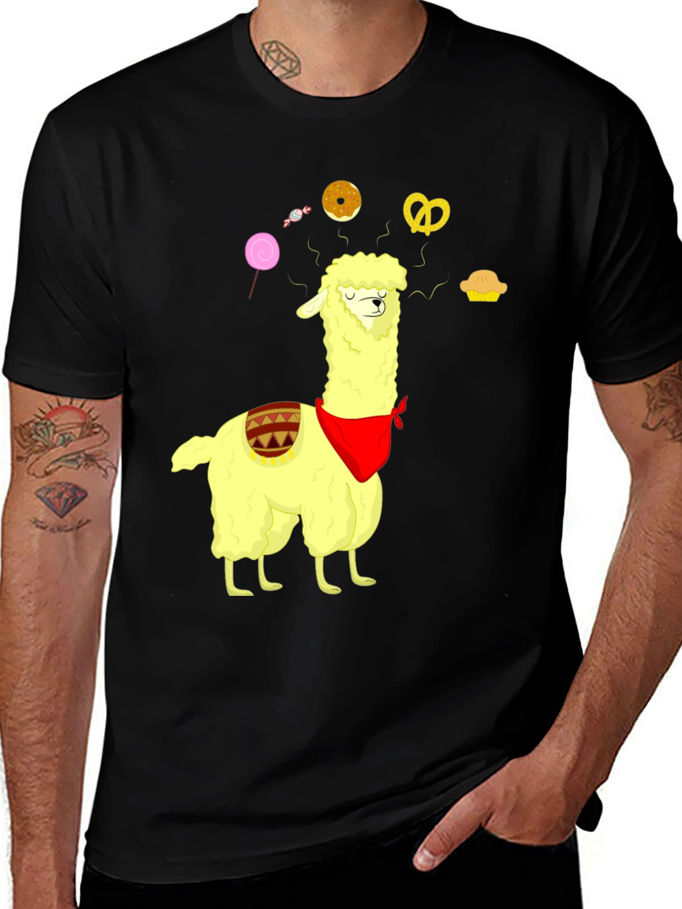 Variant 18 of Llama Lover T-Shirt with Treats