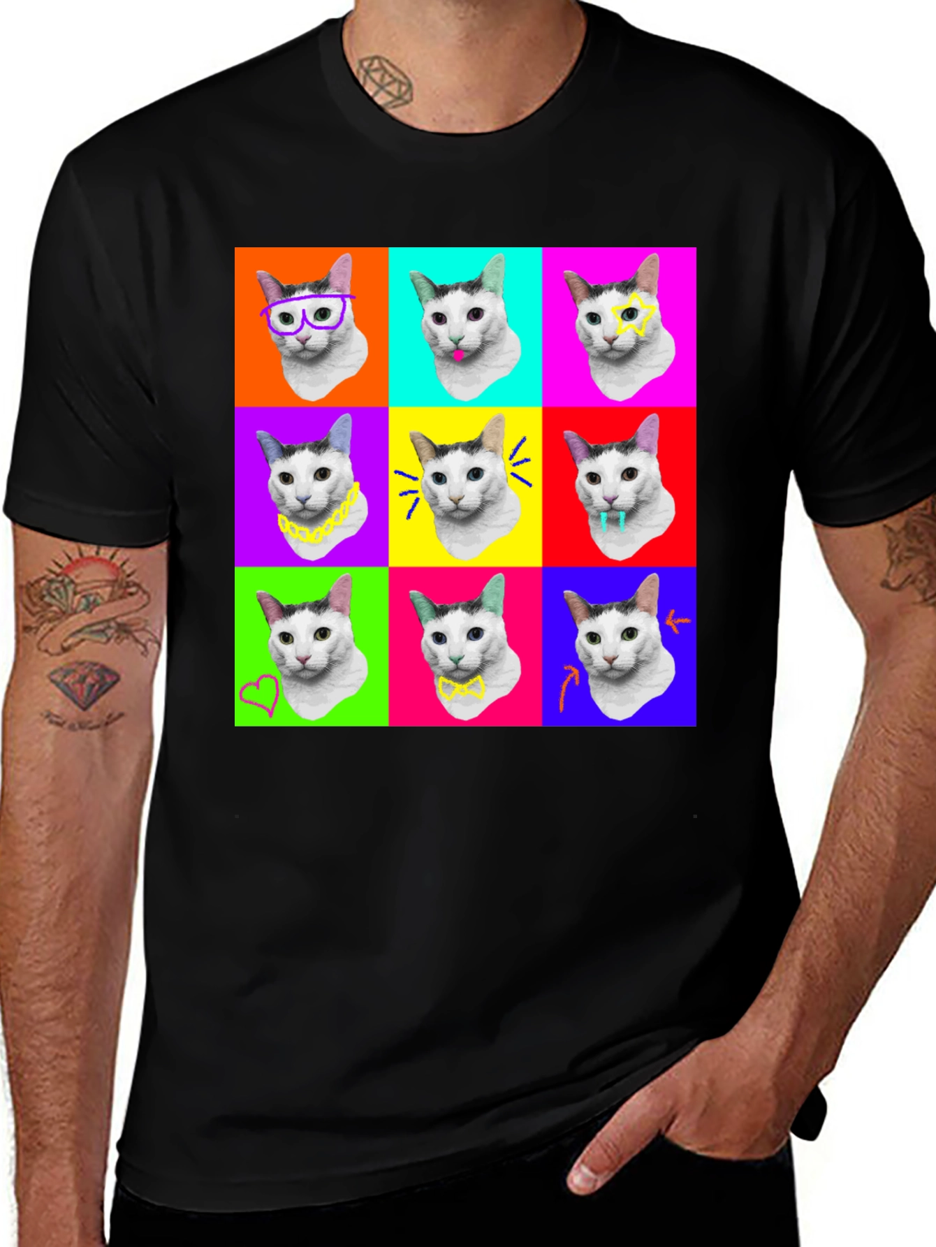 Variant 3 of Pop Art Cat T-Shirt