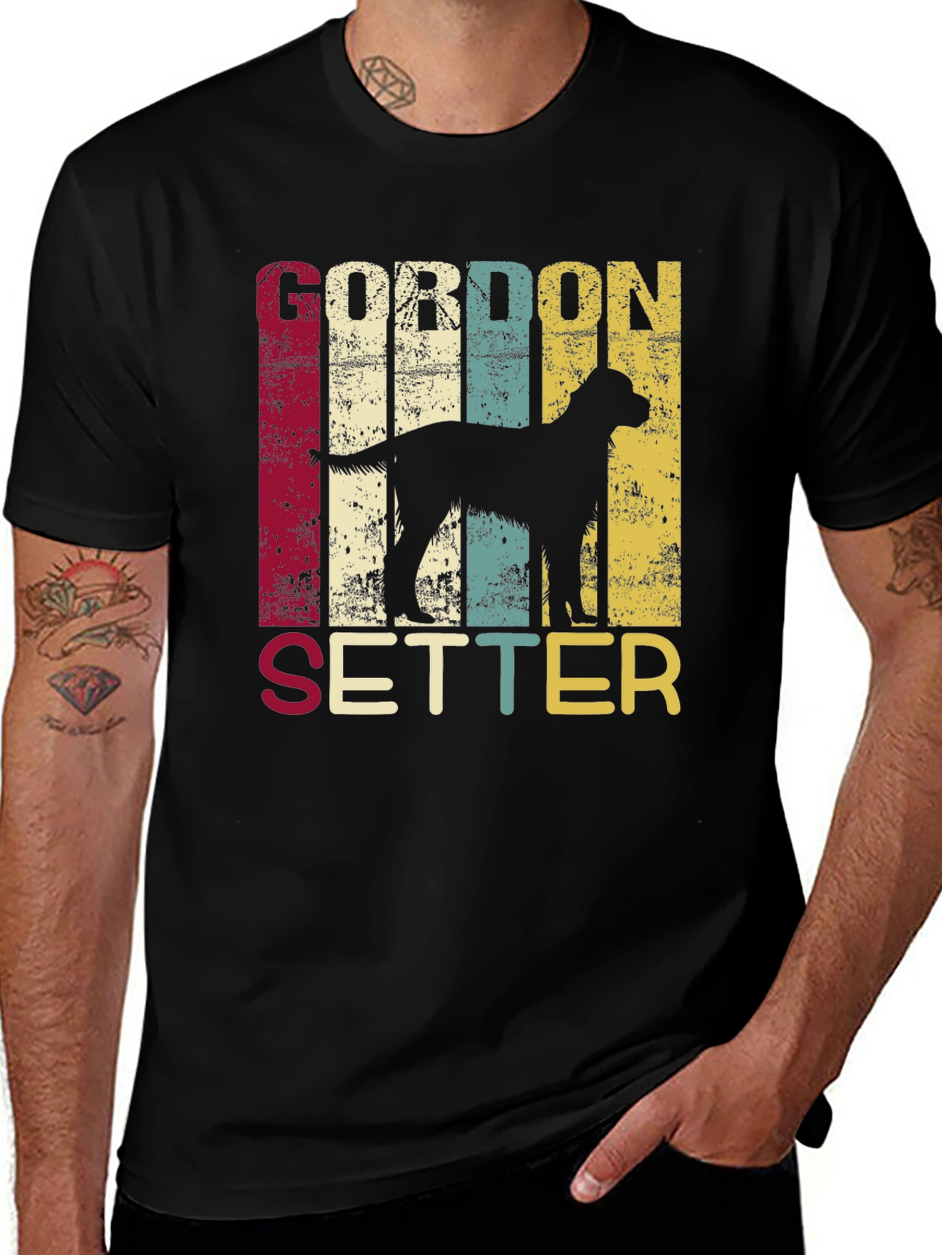 Vintage Gordon Setter Dog Graphic Tee